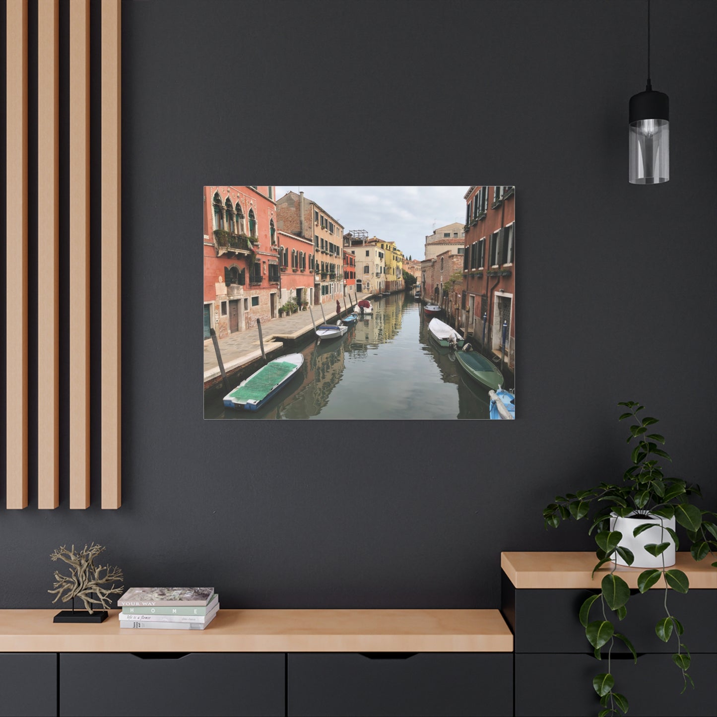 Venetian Canal Matte Canvas Print