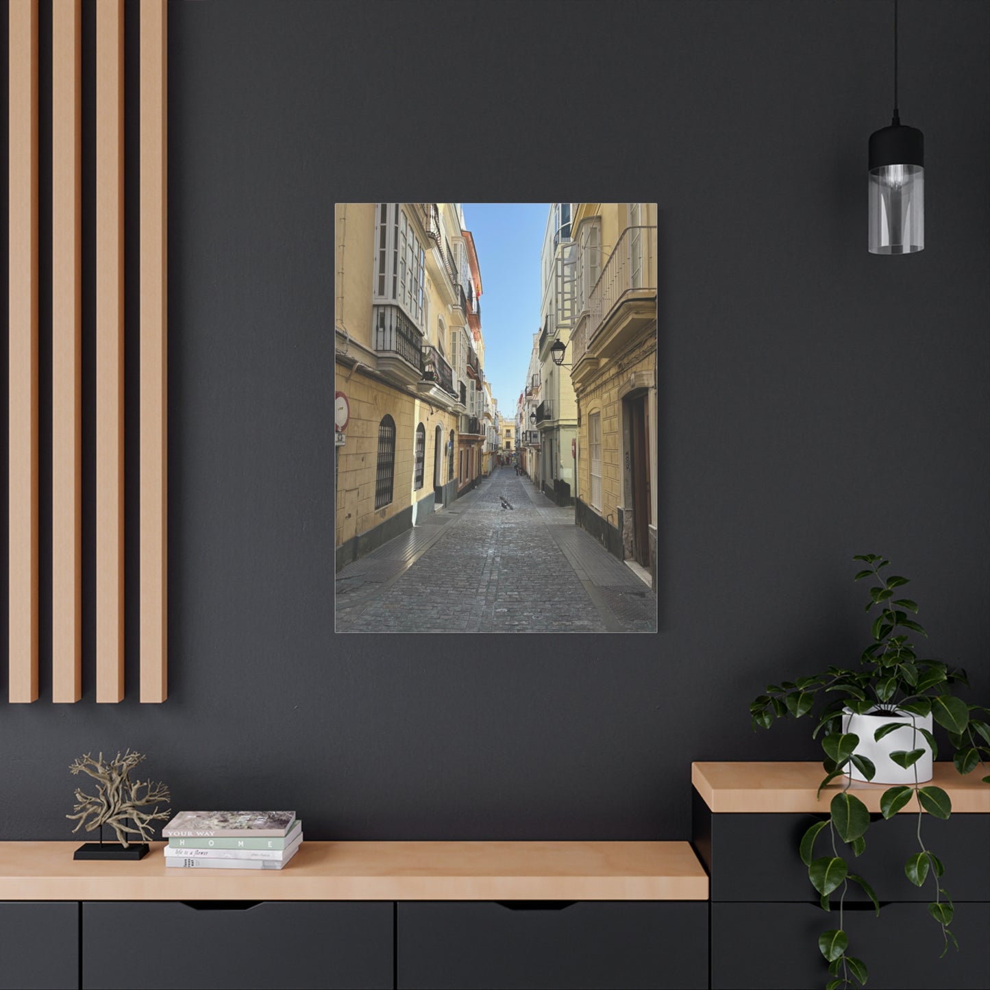 Cádiz Alleyway in Andalusia, Spain Matte Canvas Print