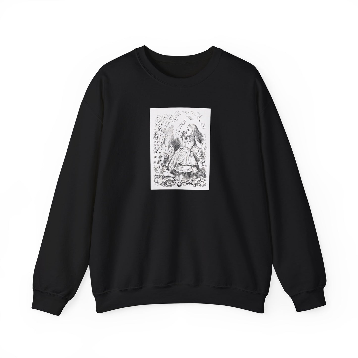 Alice and the Falling Cards, Alice in Wonderland Crewneck Sweatshirt