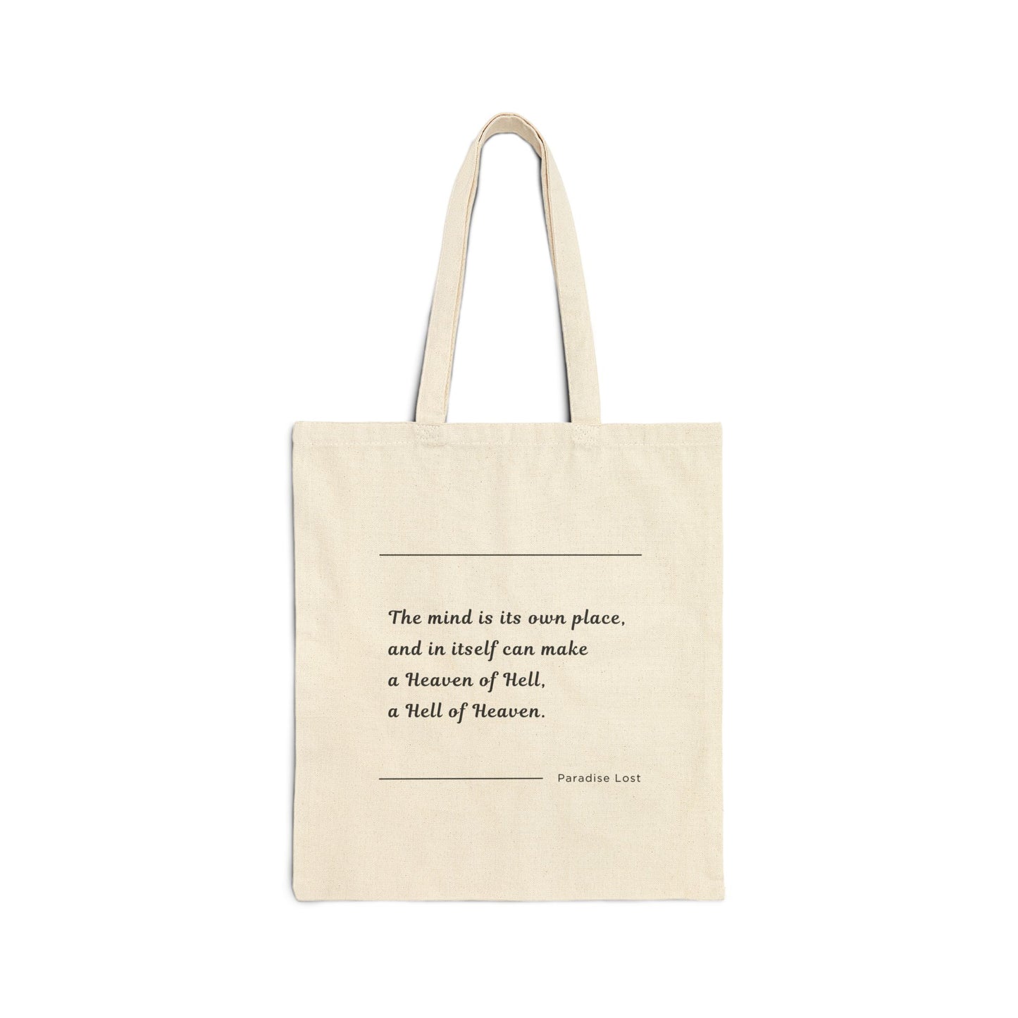 Paradise Lost: Heaven & Hell Within Quote Canvas Tote Bag