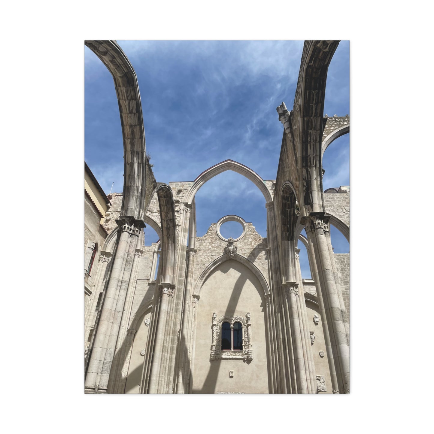 Carmo Convent in Lisbon, Portugal Matte Canvas Print