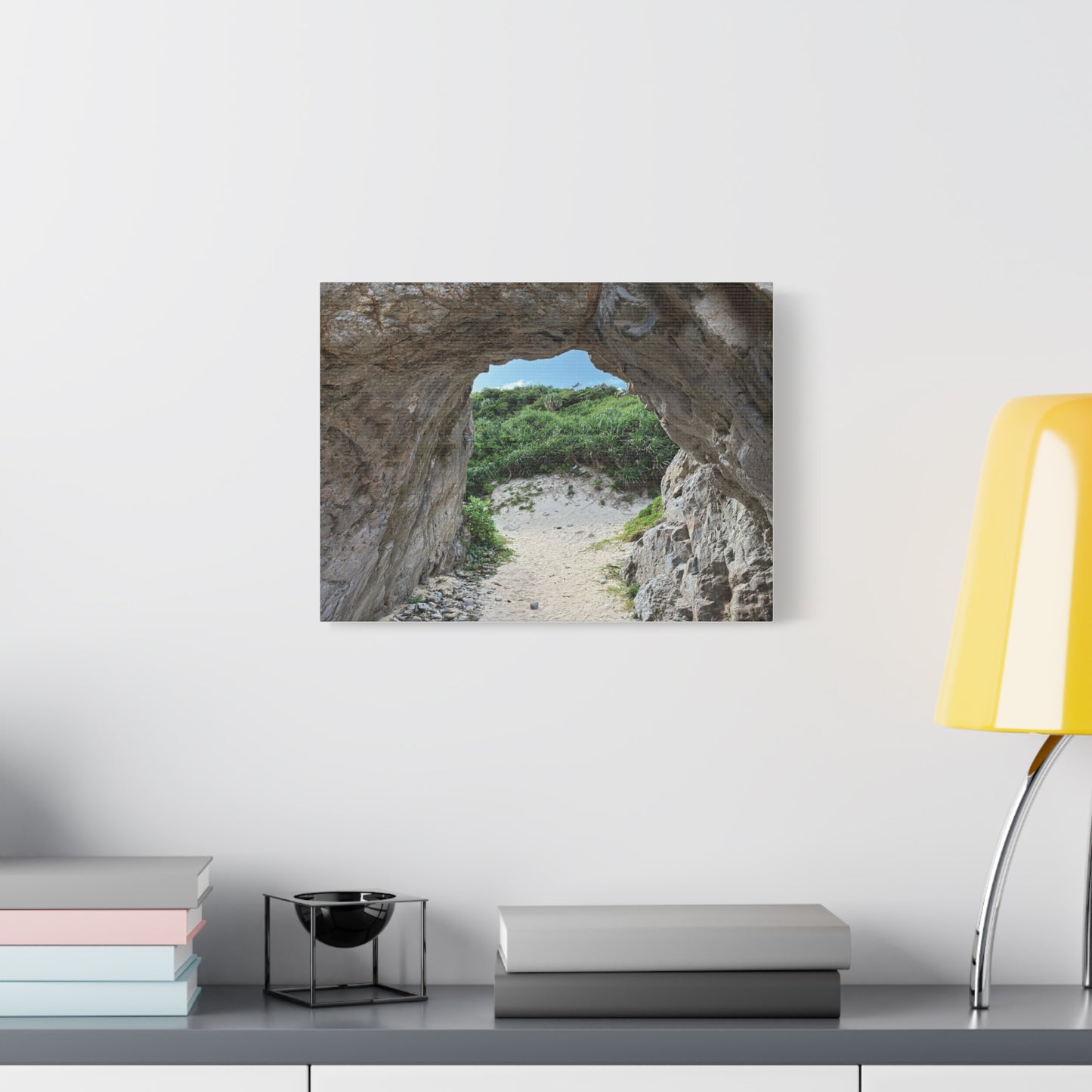 Tropical Aharen Beach in Tokashiki, Japan Matte Canvas Print