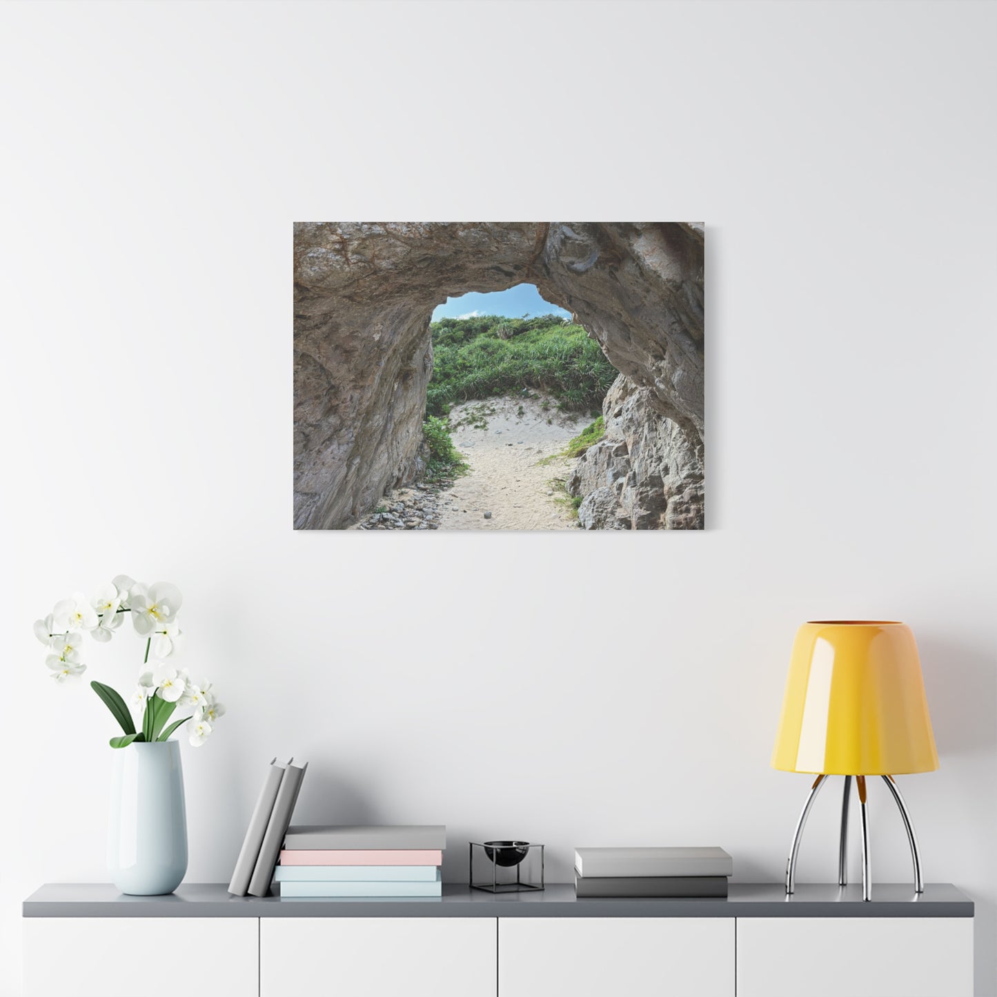 Tropical Aharen Beach in Tokashiki, Japan Matte Canvas Print