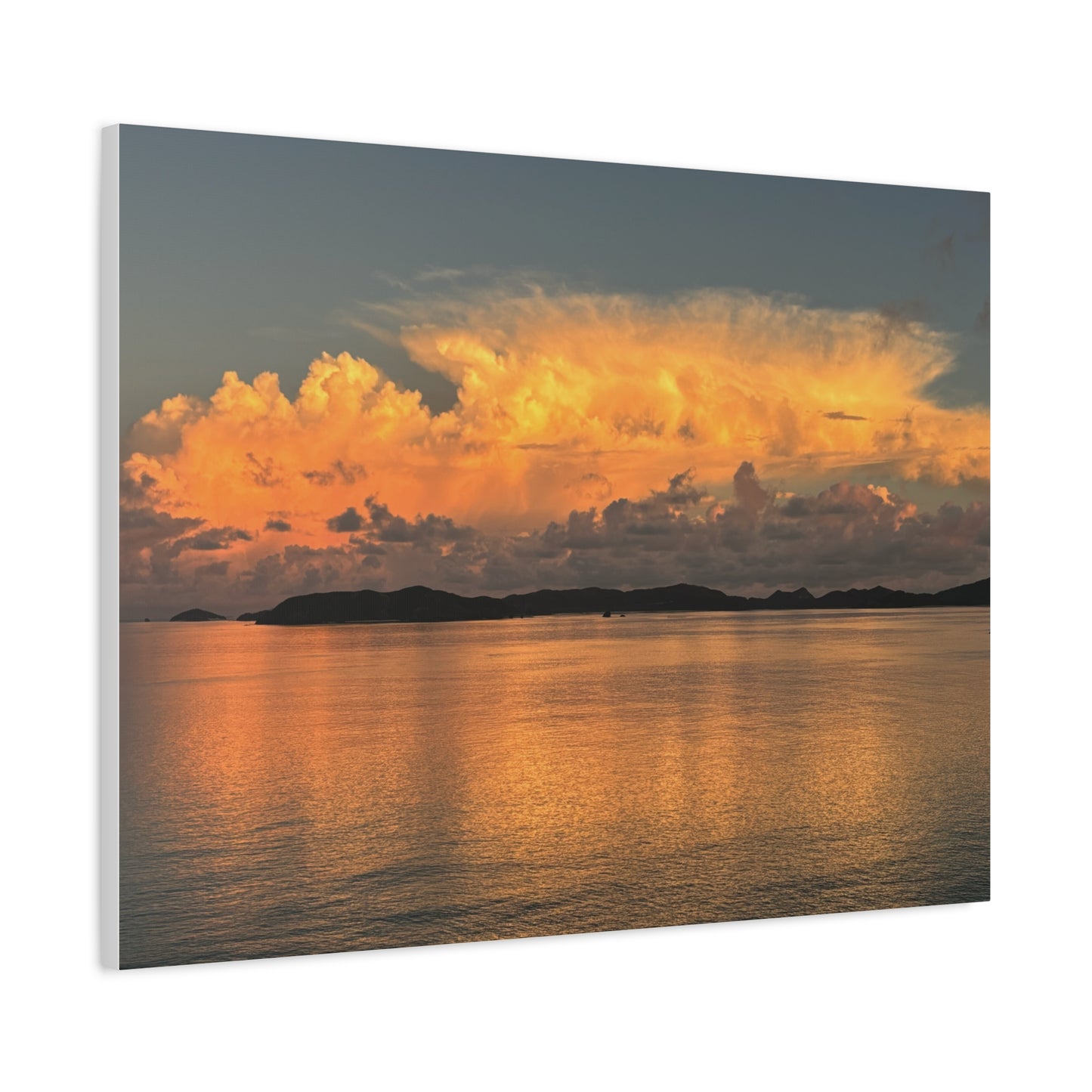 Sunrise over Aharen Beach Okinawa, Japan Matte Canvas Print