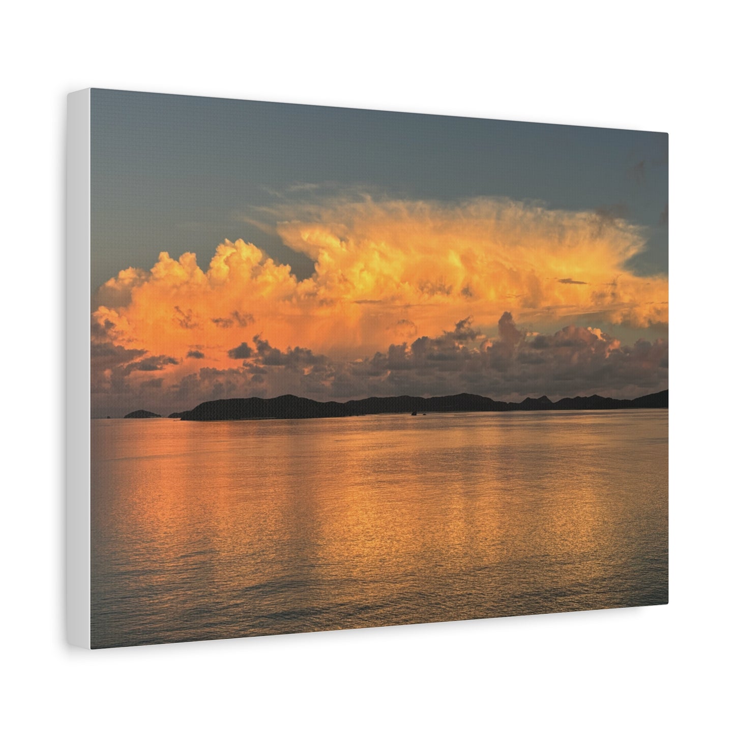 Sunrise over Aharen Beach Okinawa, Japan Matte Canvas Print