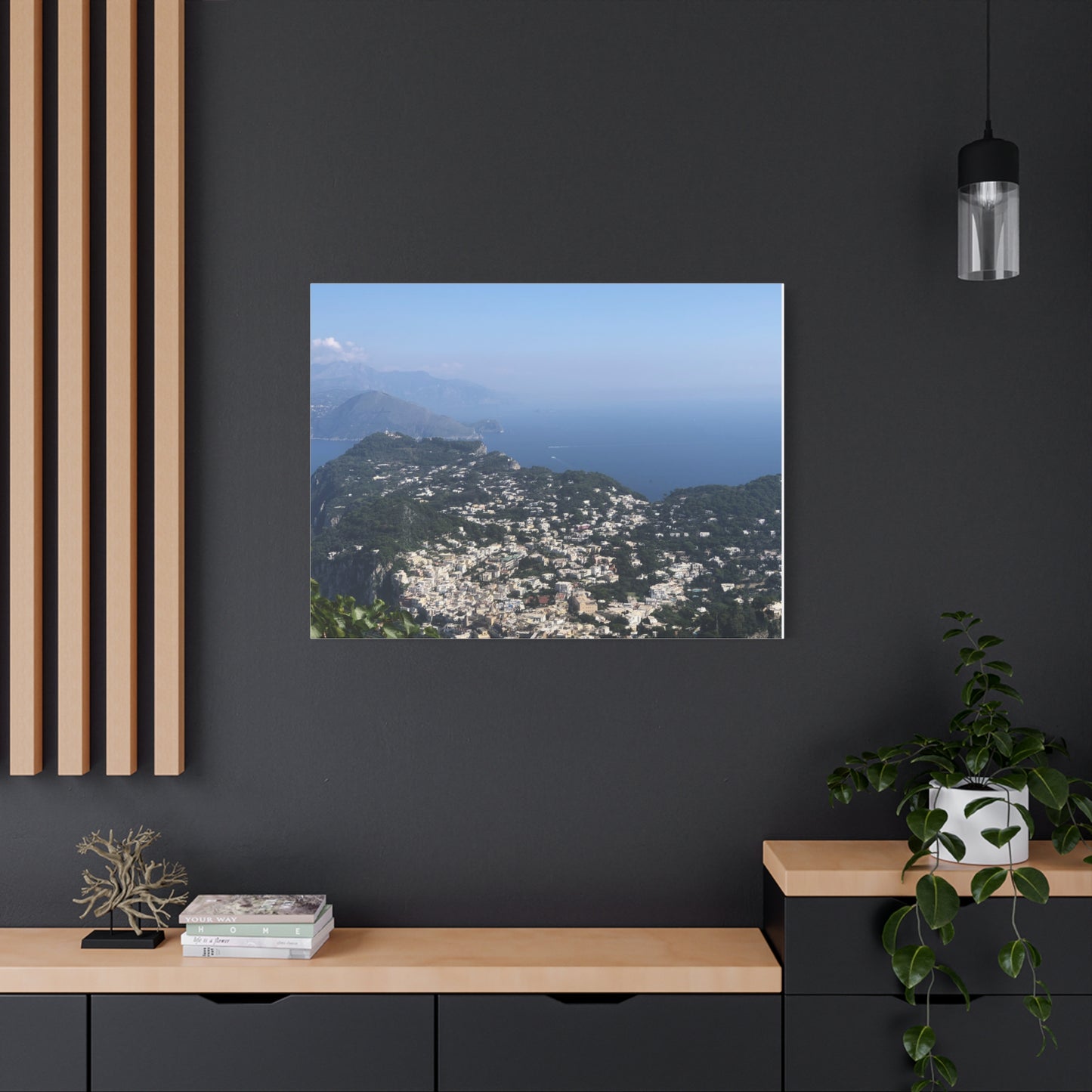 Panoramic View of Capri, Italy, Matte Canvas Print