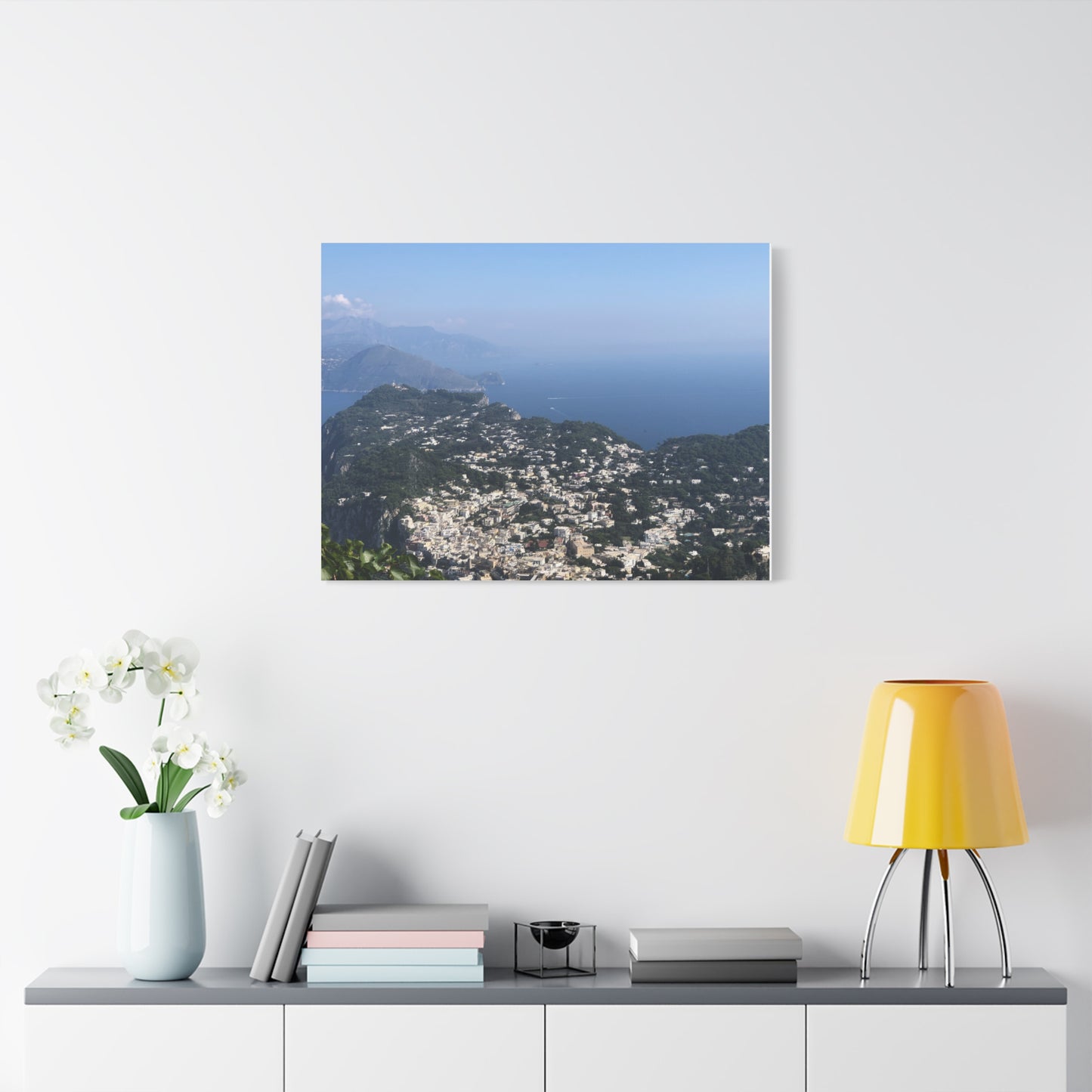 Panoramic View of Capri, Italy, Matte Canvas Print