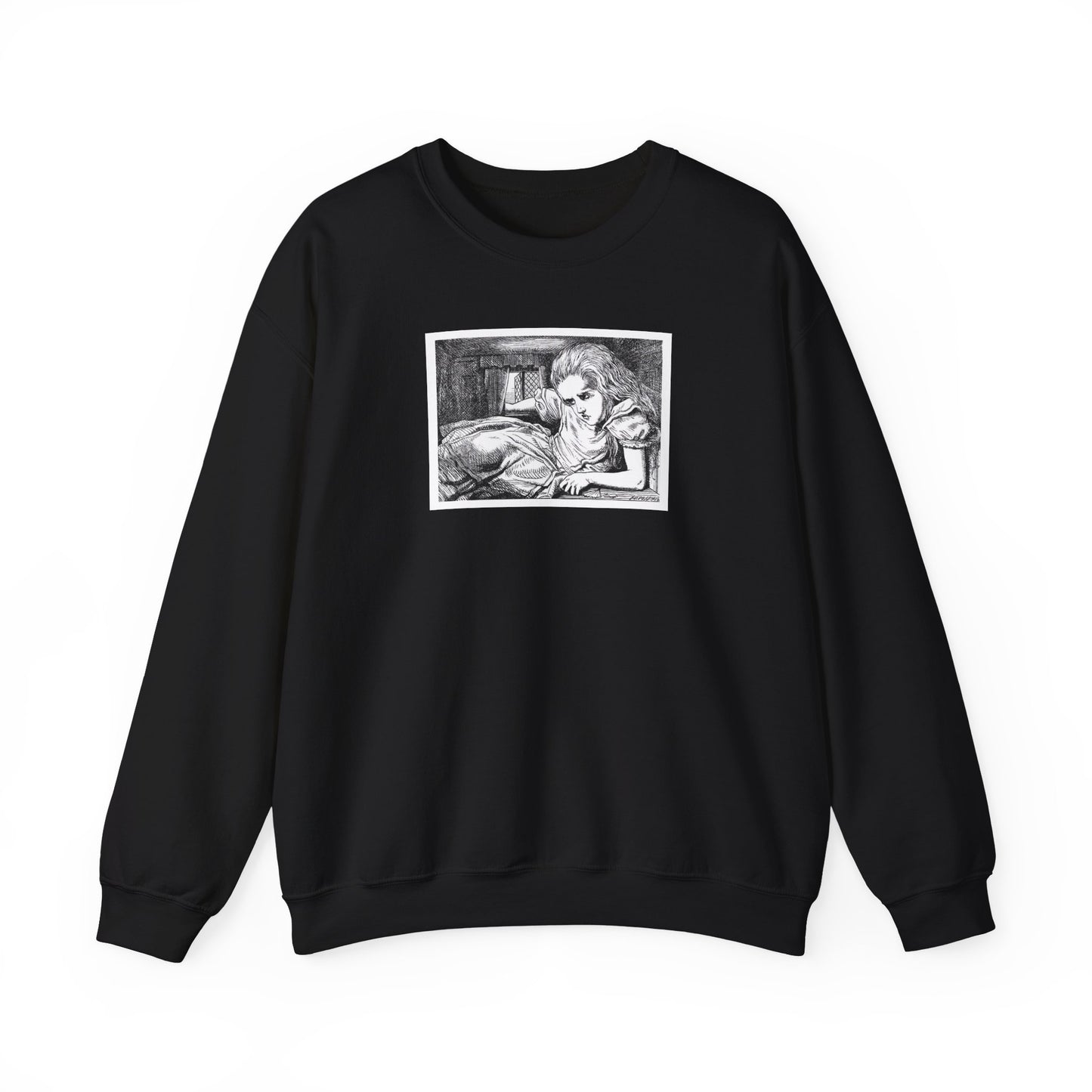 Alice Stuck in the White Rabbit's House, Alice in Wonderland Crewneck Sweatshirt