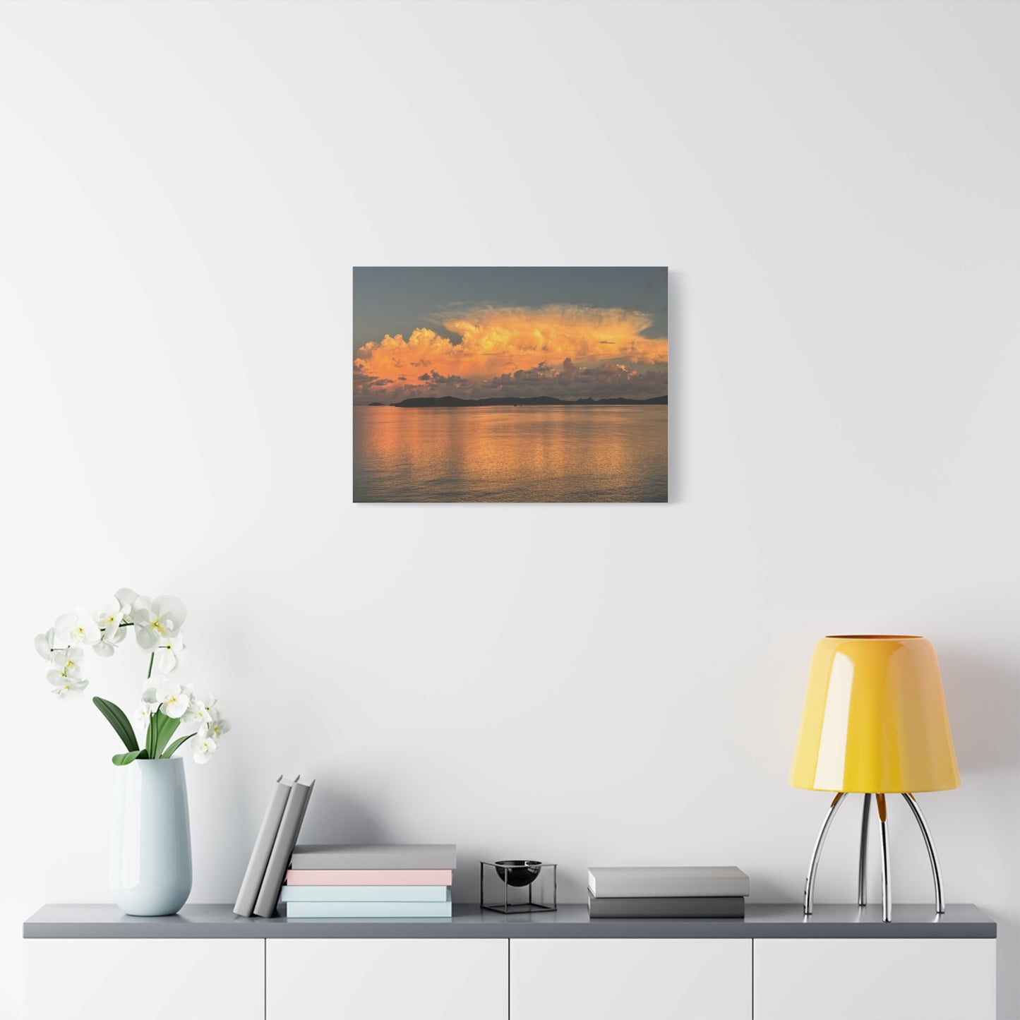 Sunrise over Aharen Beach Okinawa, Japan Matte Canvas Print