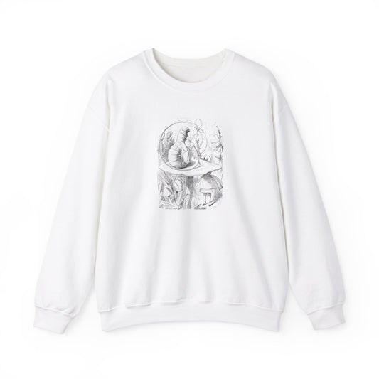 Alice and the Caterpillar, Alice in Wonderland Crewneck Sweatshirt