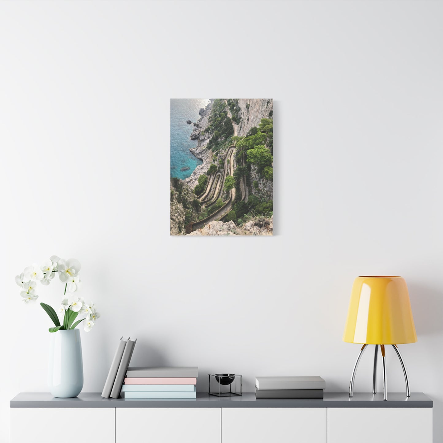 Via Krupp Pathway Capri, Italy Matte Canvas Print