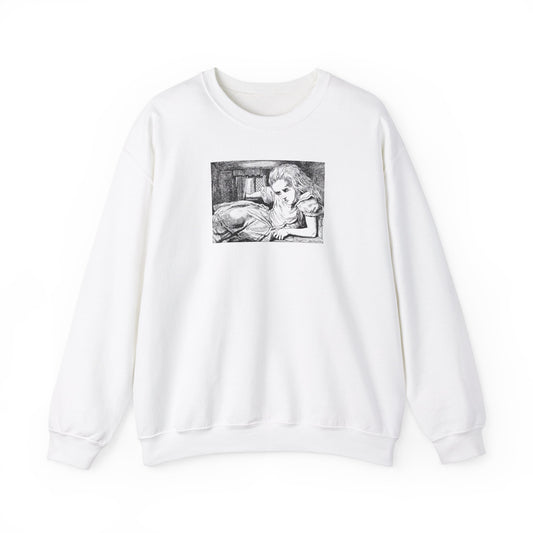 Alice Stuck in the White Rabbit's House, Alice in Wonderland Crewneck Sweatshirt