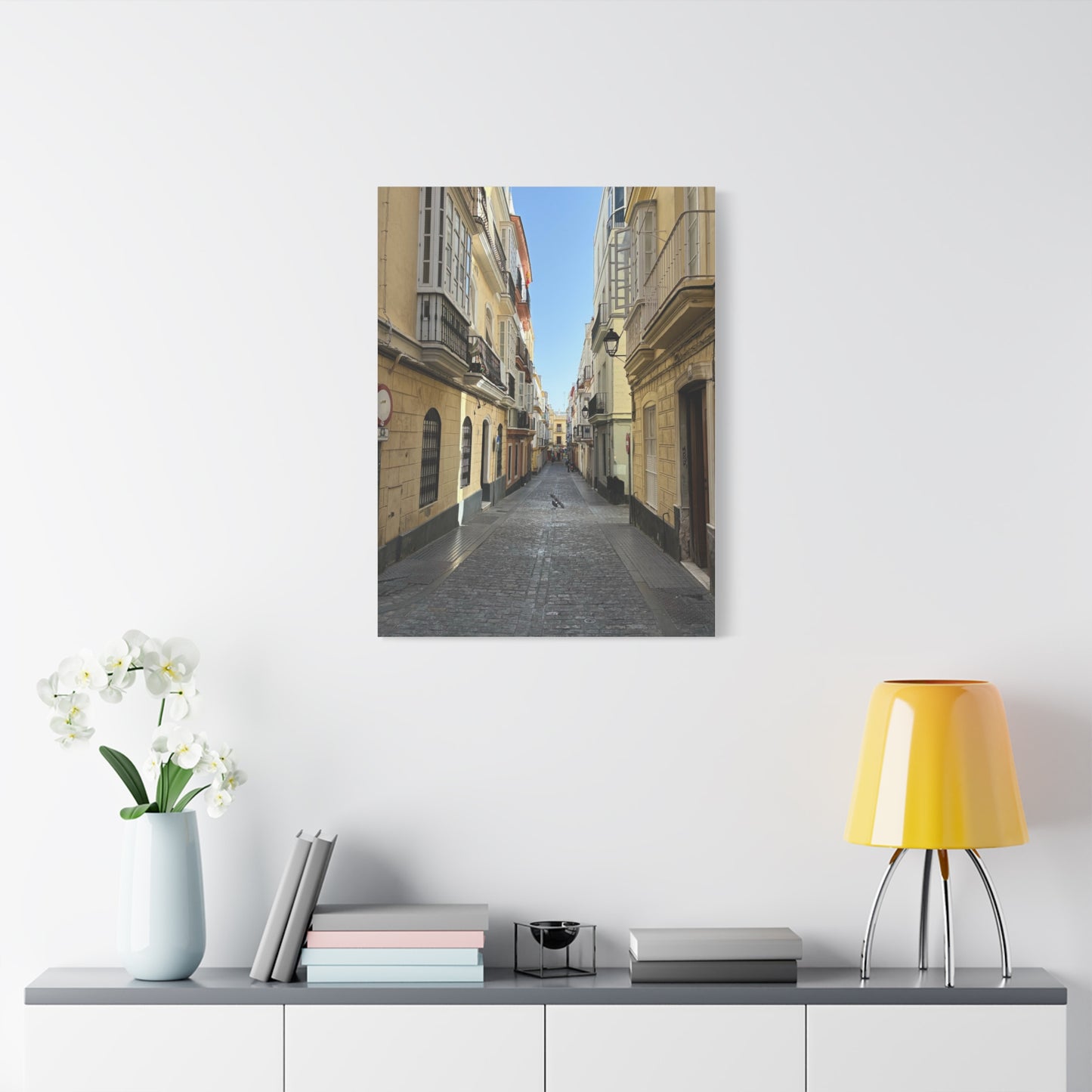 Cádiz Alleyway in Andalusia, Spain Matte Canvas Print