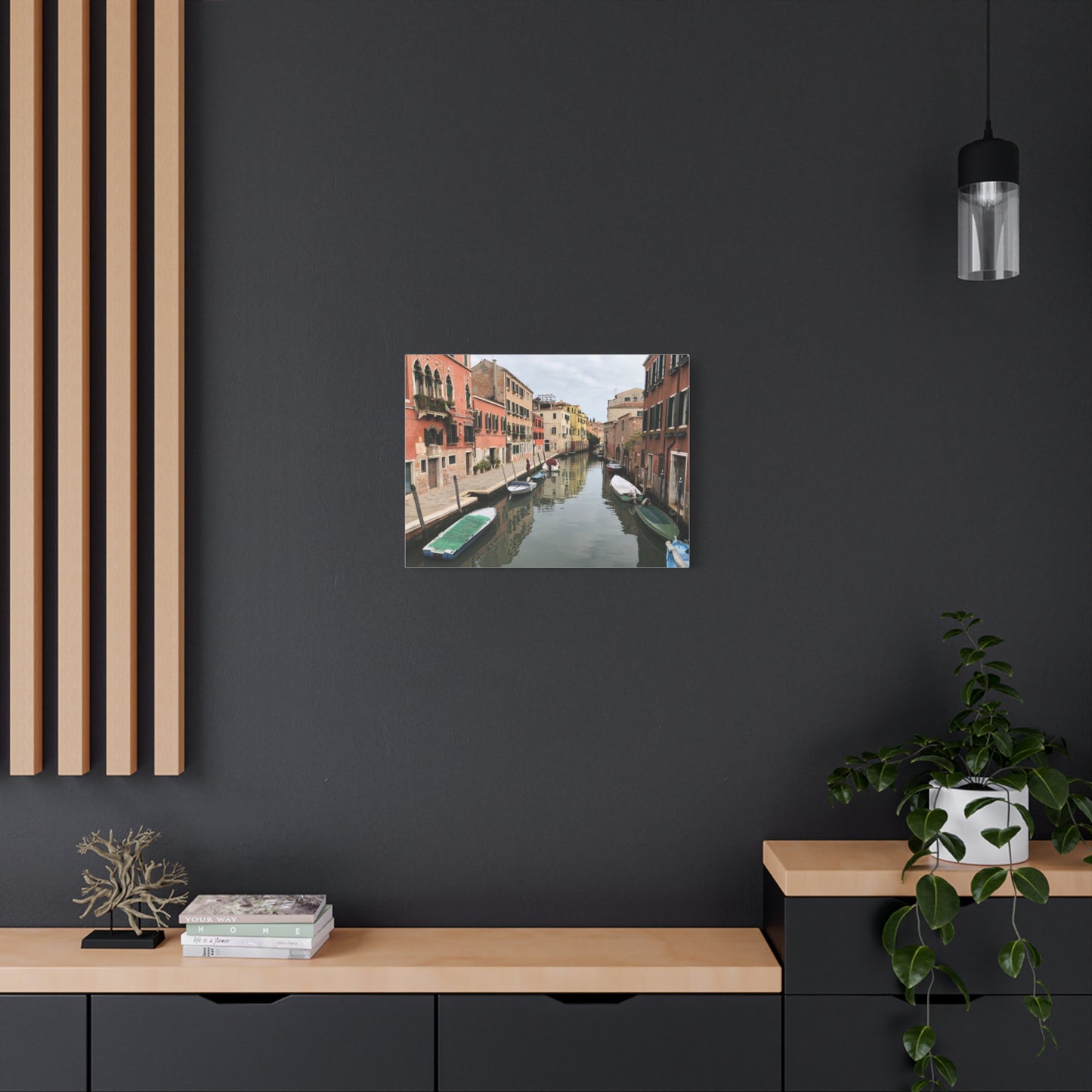 Venetian Canal Matte Canvas Print