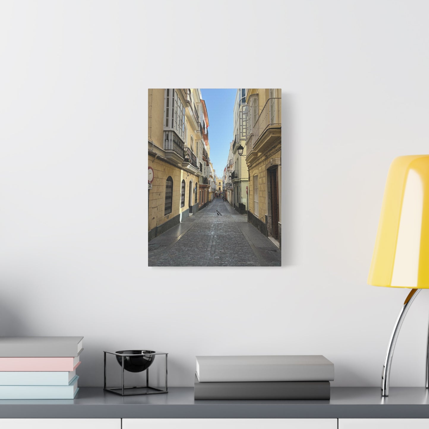 Cádiz Alleyway in Andalusia, Spain Matte Canvas Print