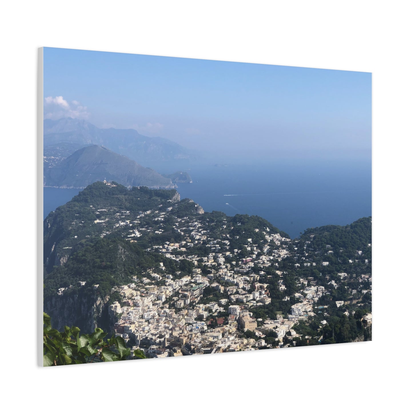 Panoramic View of Capri, Italy, Matte Canvas Print