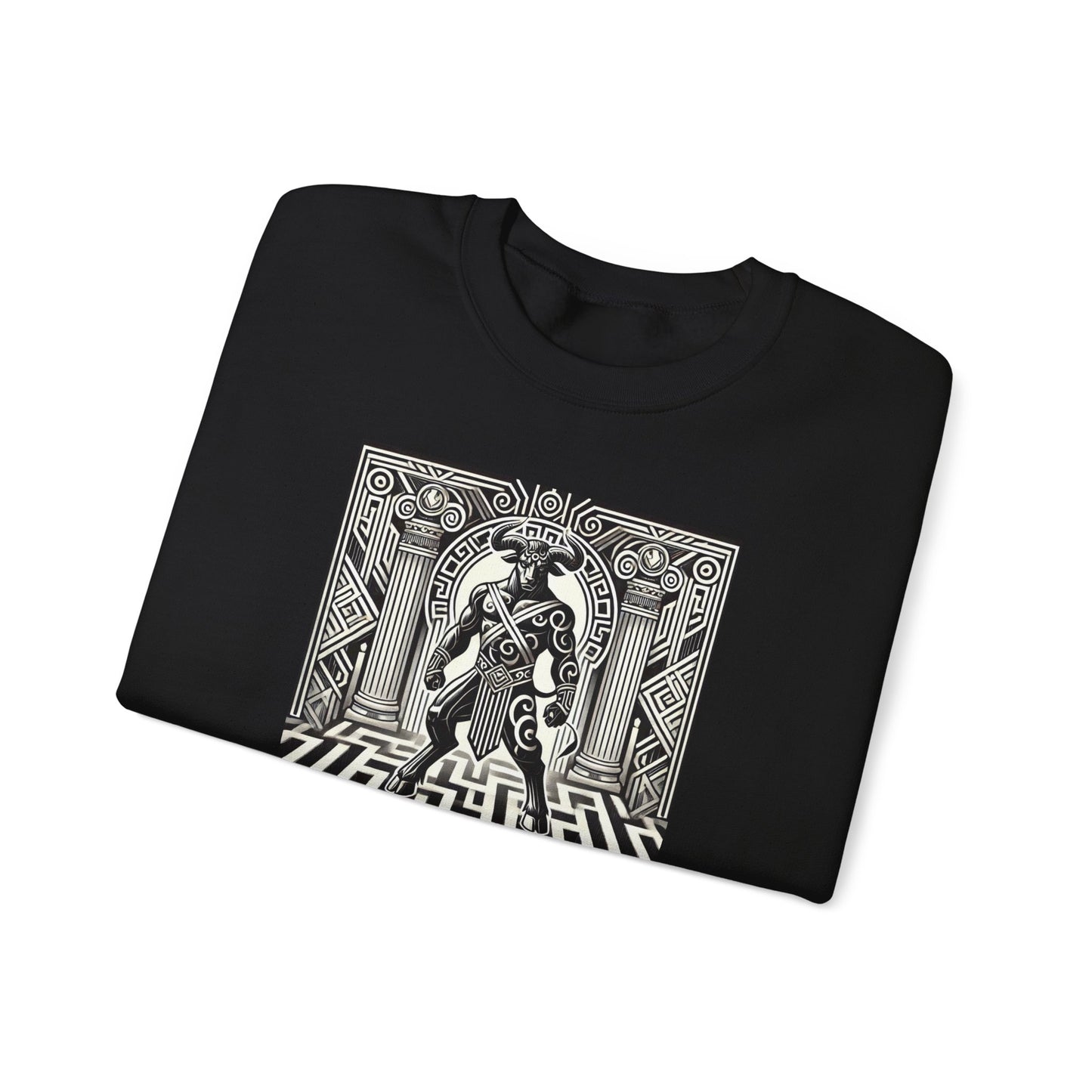 Minotaur in the Labyrinth Crewneck Sweatshirt