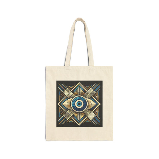 Mystic Nazar Evil Eye Canvas Tote Bag