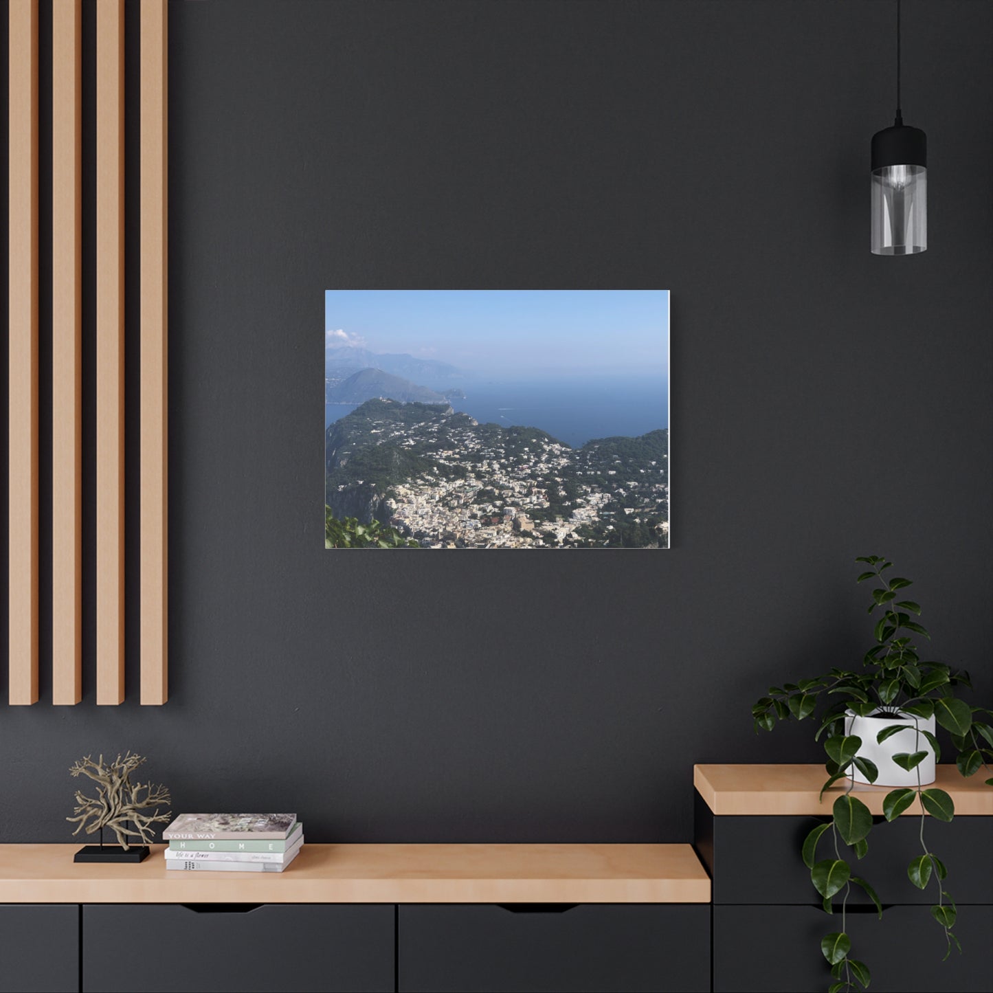 Panoramic View of Capri, Italy, Matte Canvas Print