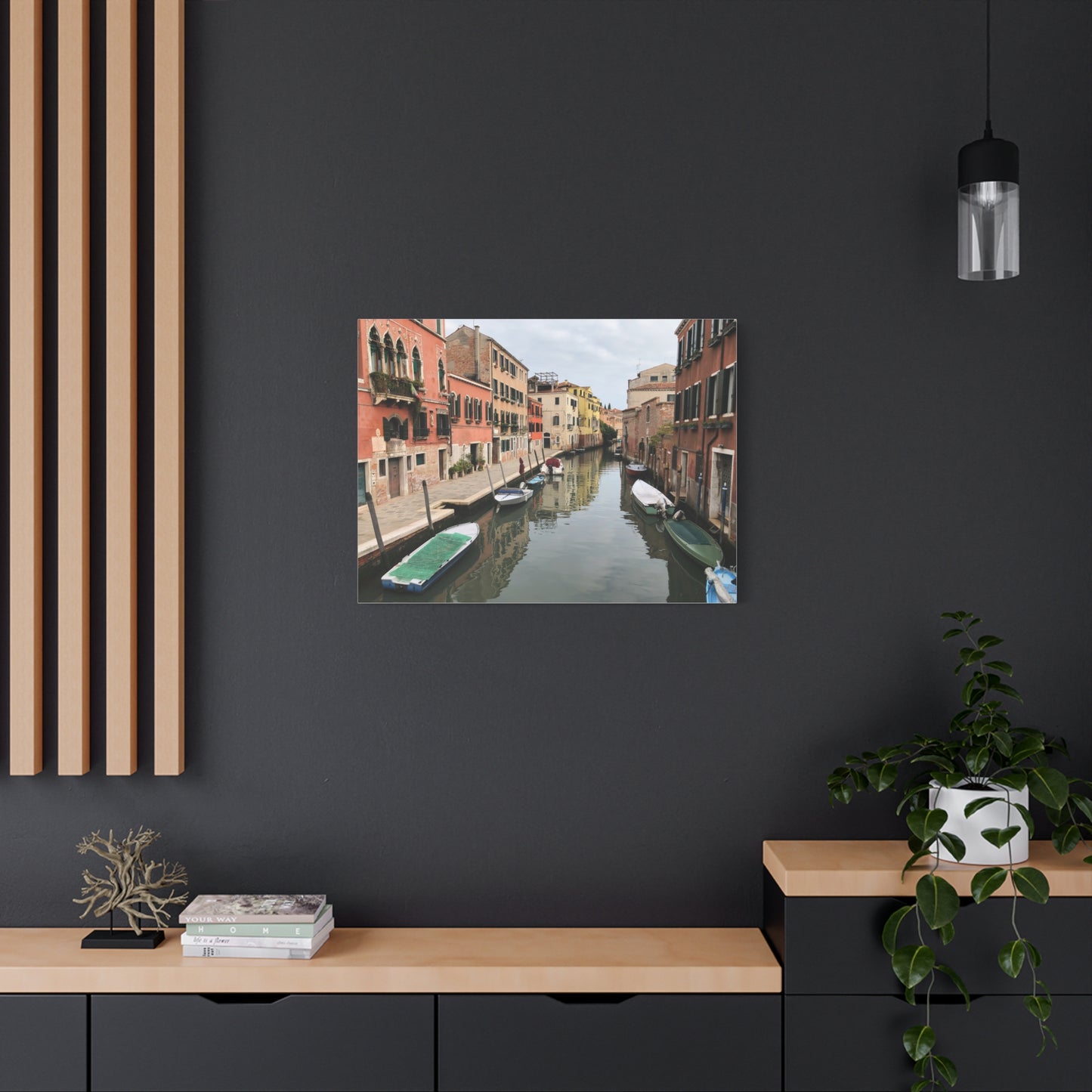 Venetian Canal Matte Canvas Print