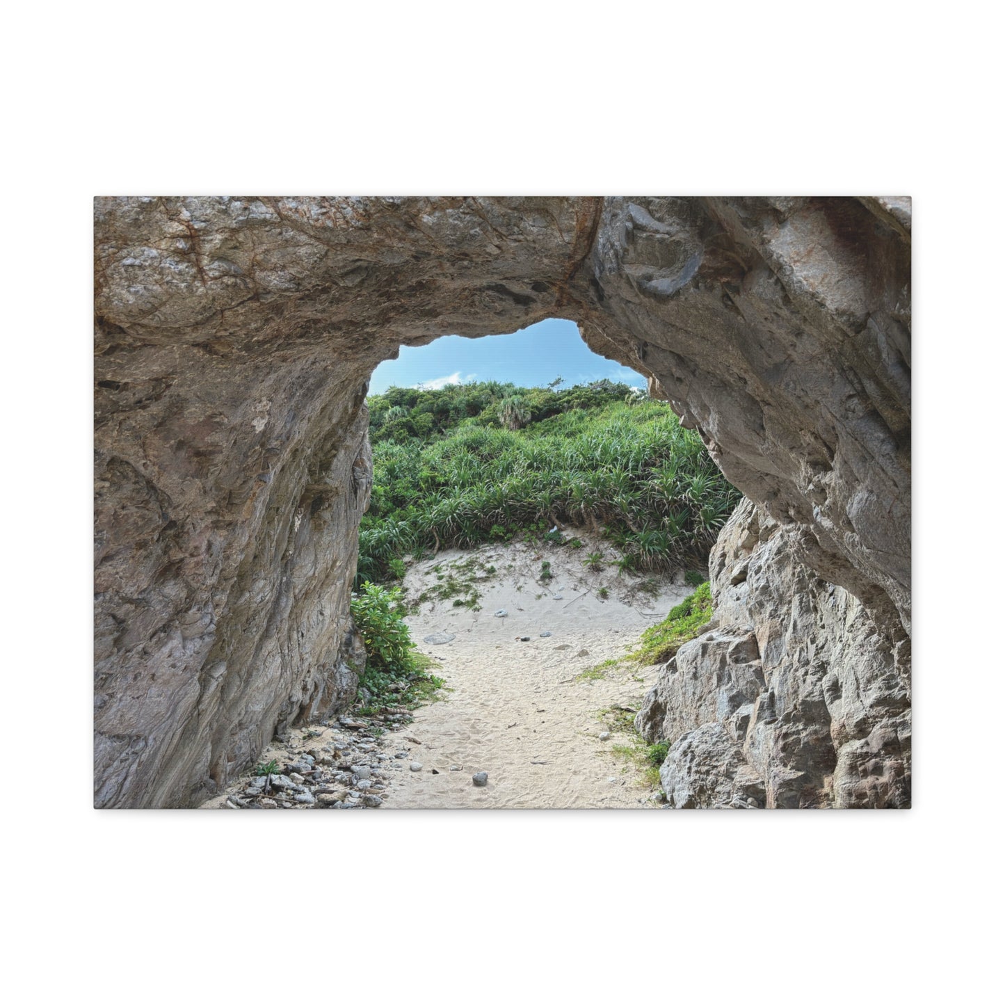 Tropical Aharen Beach in Tokashiki, Japan Matte Canvas Print