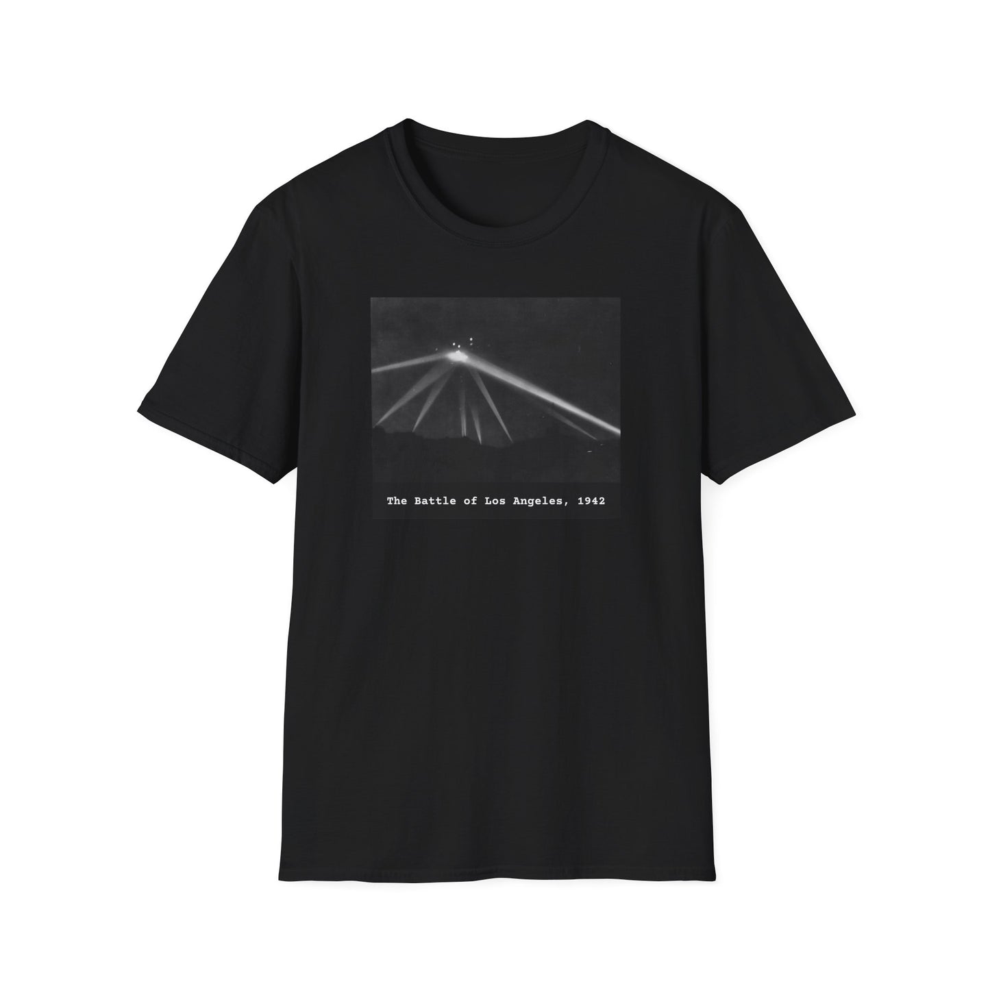 The Battle of Los Angeles 1942 - UFO Encounter T-Shirt, Unidentified Flying Object Shirt, Spaceship, Government Mystery