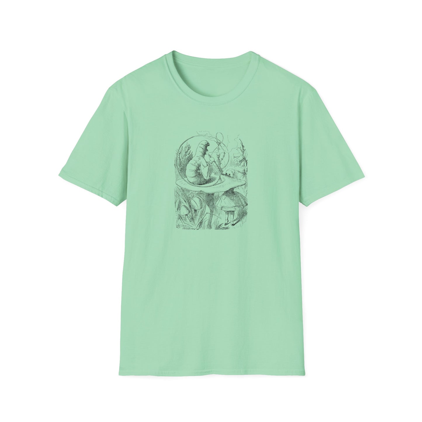 Alice and the Caterpillar, Alice in Wonderland Crewneck T-Shirt