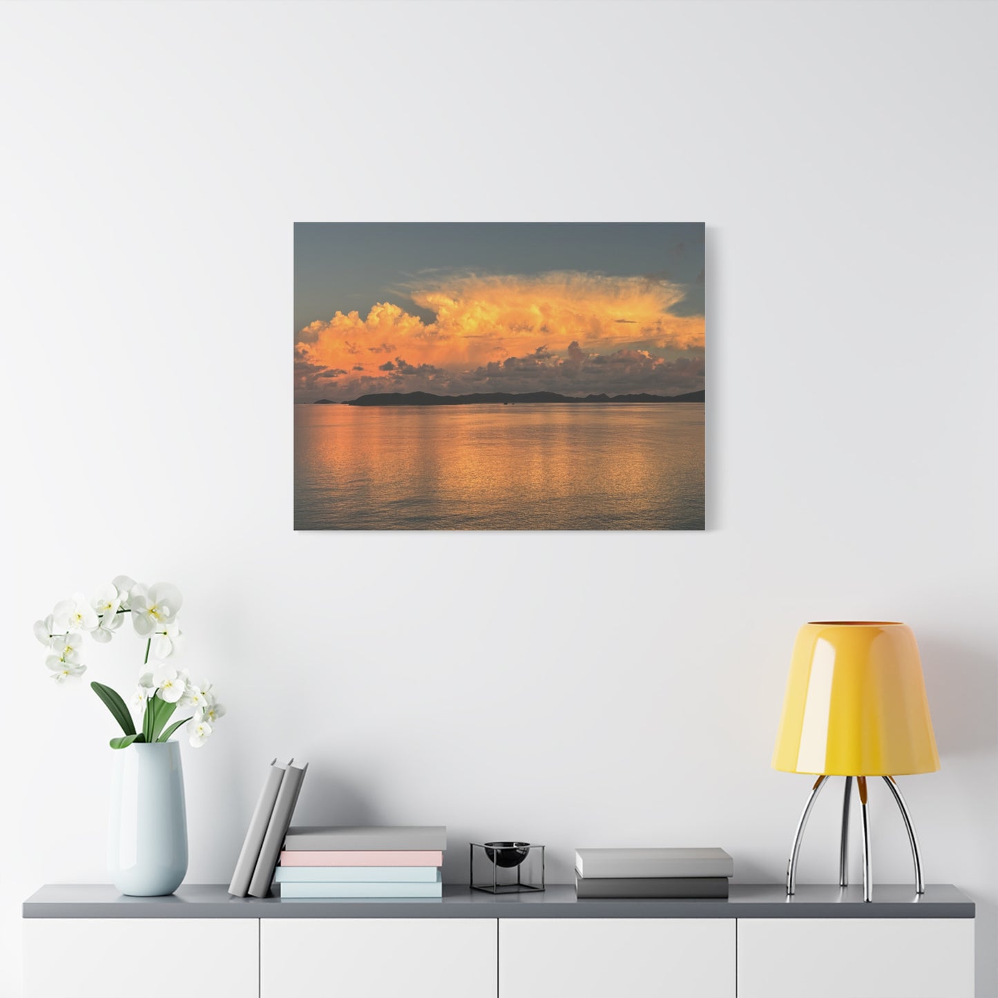 Sunrise over Aharen Beach Okinawa, Japan Matte Canvas Print