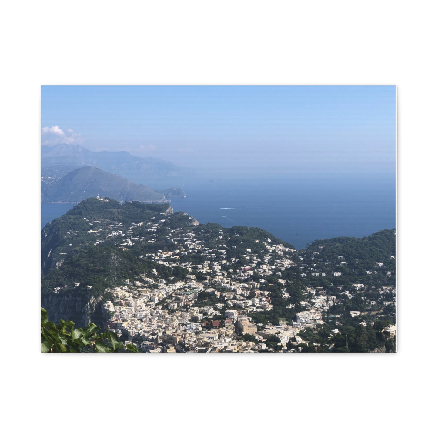 Panoramic View of Capri, Italy, Matte Canvas Print