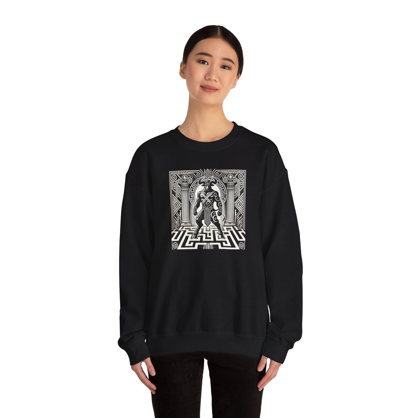 Minotaur in the Labyrinth Crewneck Sweatshirt