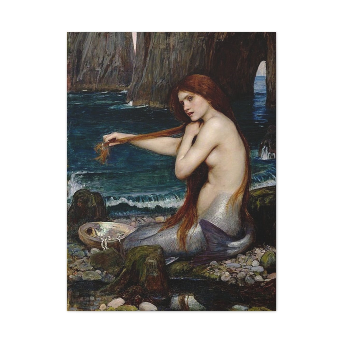 John Waterhouse's Mermaid Matte Canvas Print