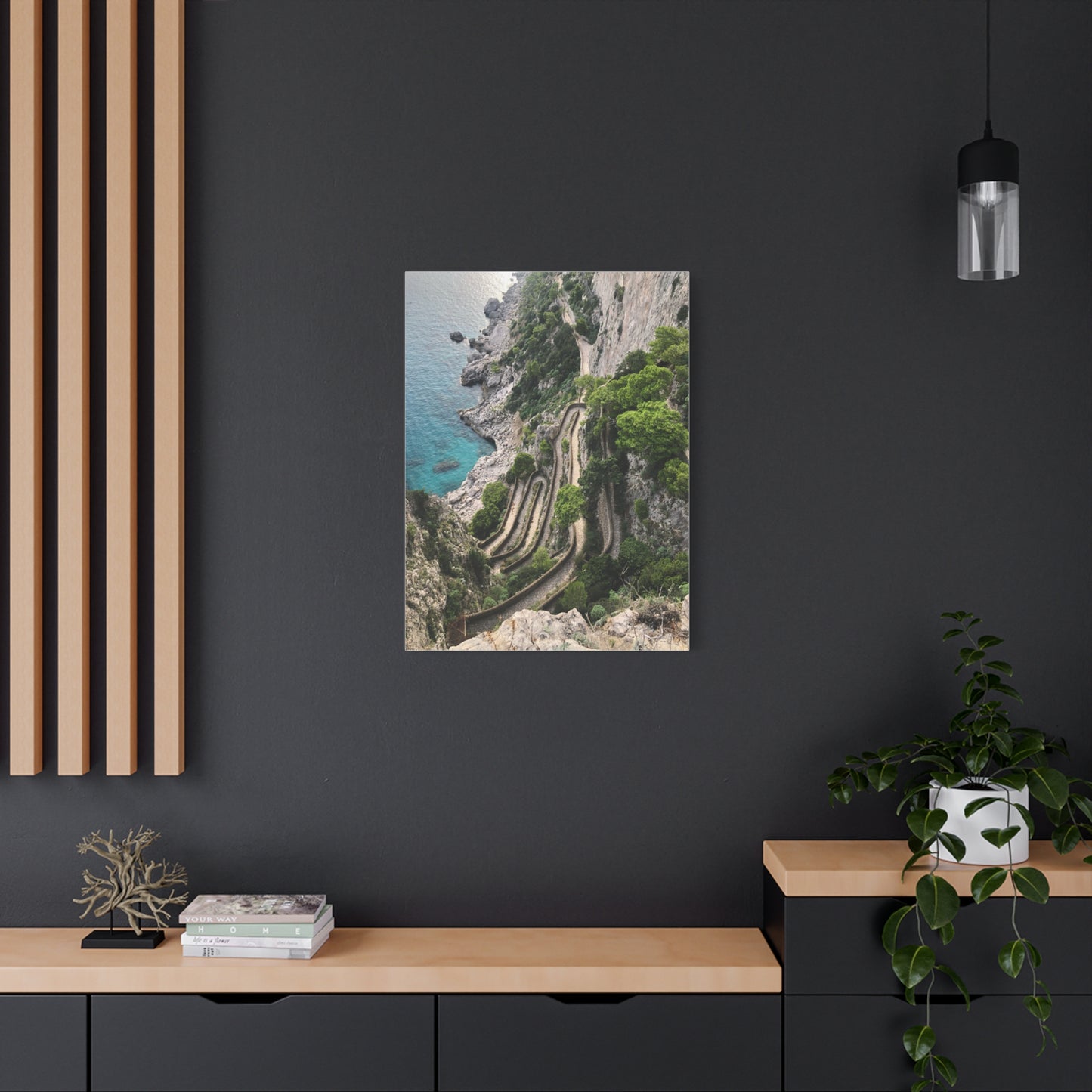 Via Krupp Pathway Capri, Italy Matte Canvas Print