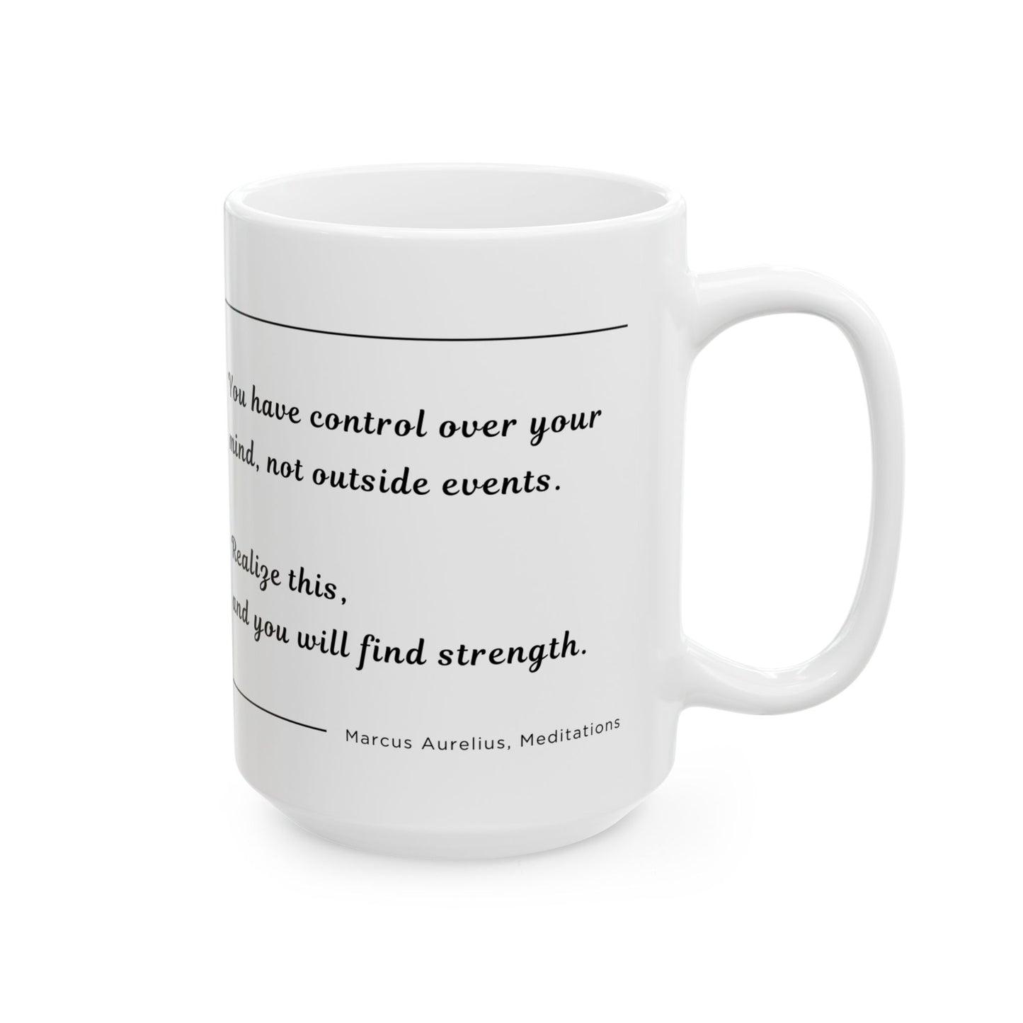 Meditations: Power Over Your Mind Quote by Marcus Aurelius Ceramic Mug