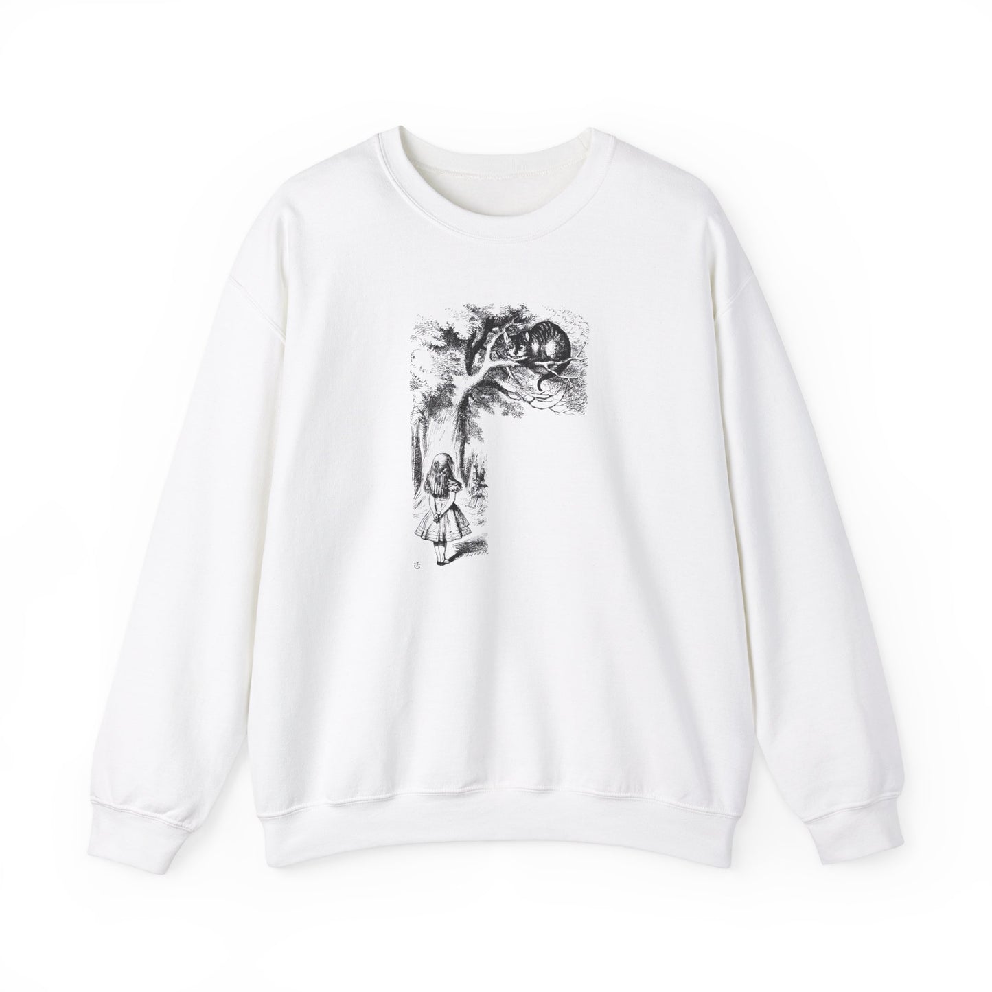 Alice and the Cheshire Cat, Alice in Wonderland Crewneck Sweatshirt