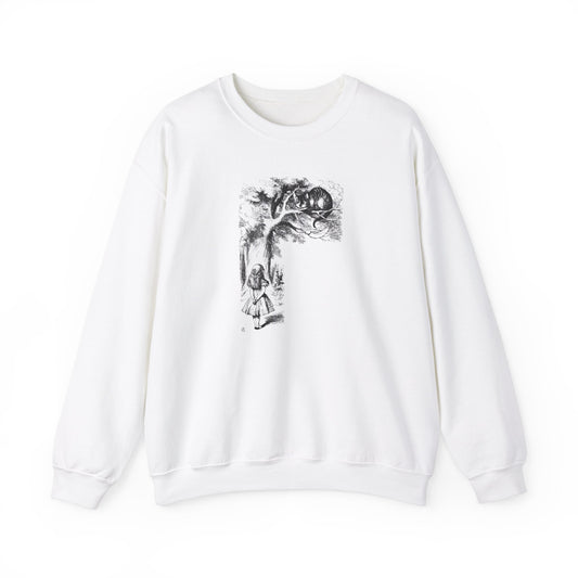 Alice and the Cheshire Cat, Alice in Wonderland Crewneck Sweatshirt