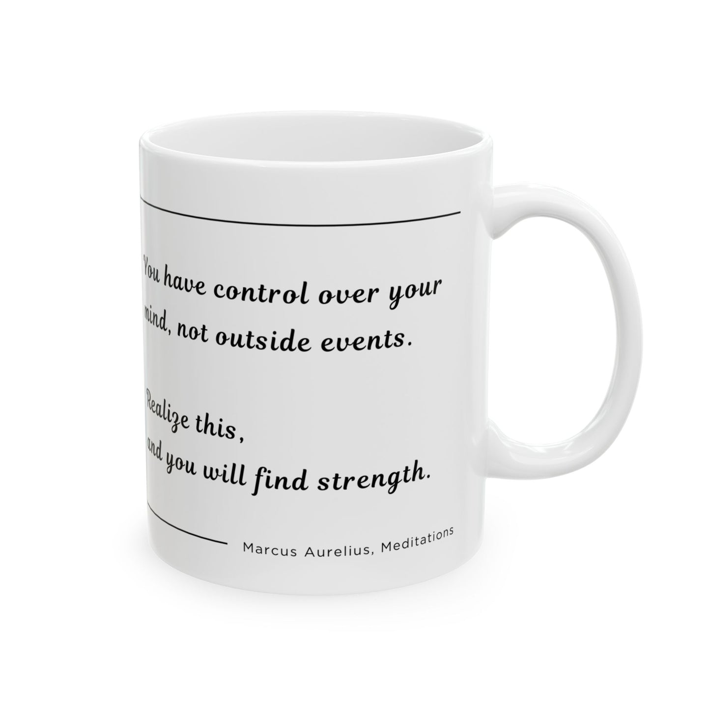 Meditations: Power Over Your Mind Quote by Marcus Aurelius Ceramic Mug