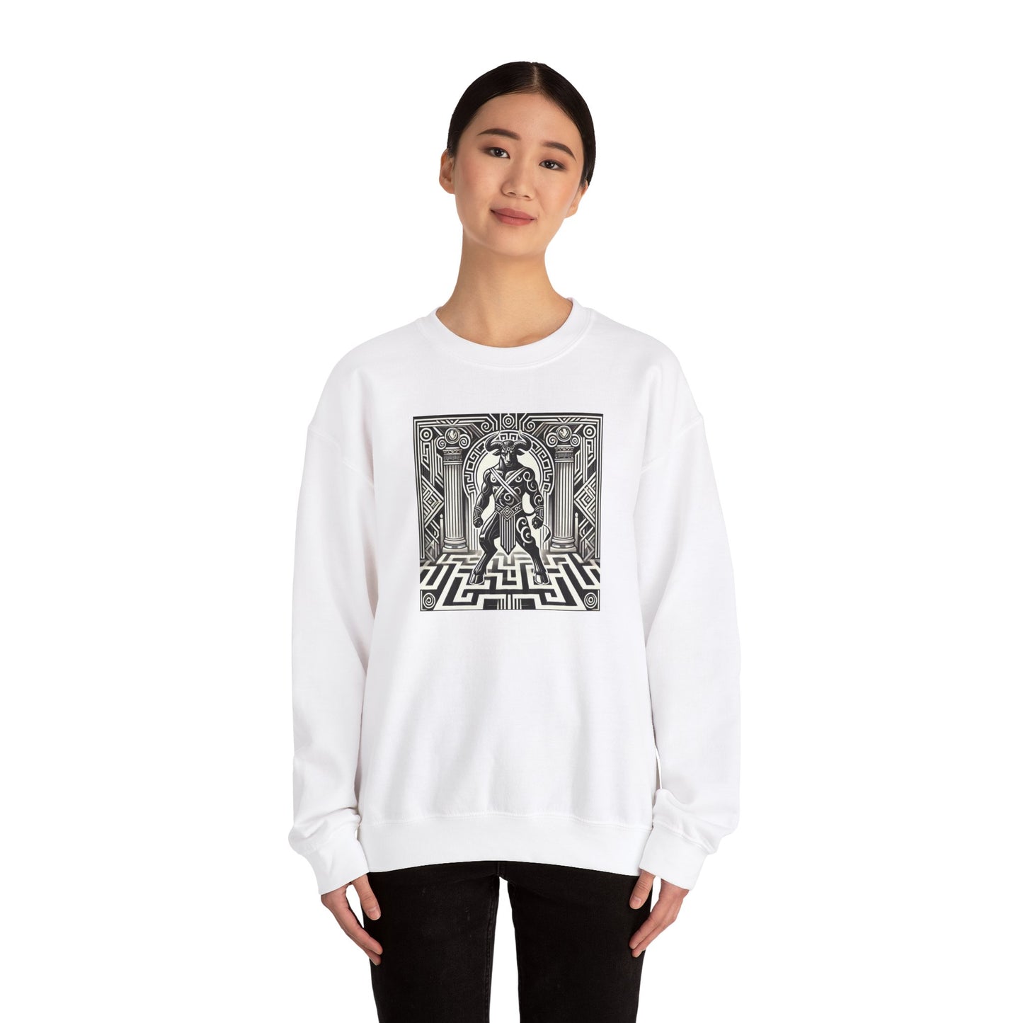 Minotaur in the Labyrinth Crewneck Sweatshirt