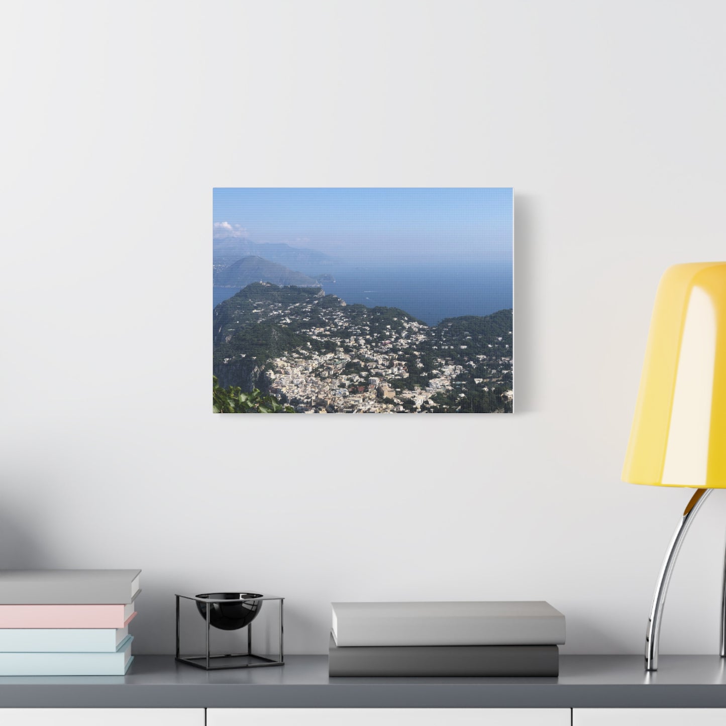 Panoramic View of Capri, Italy, Matte Canvas Print