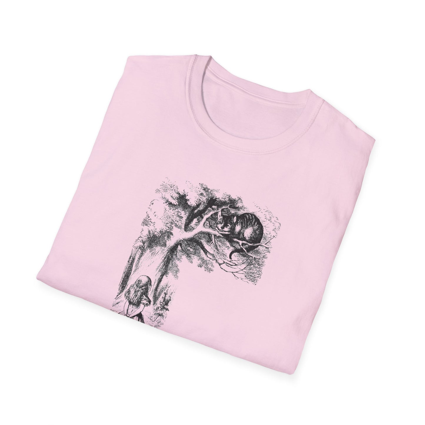 Alice and the Cheshire Cat, Alice in Wonderland Crewneck T-Shirt