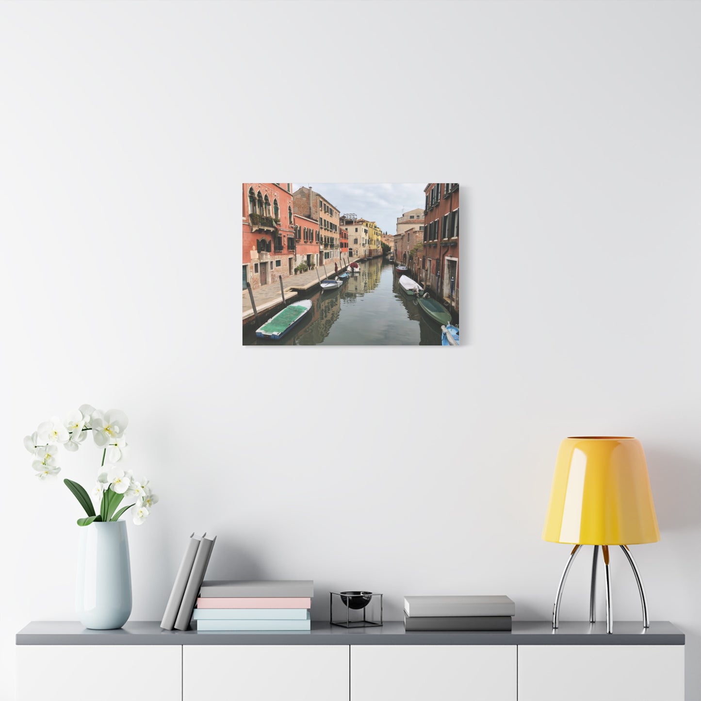 Venetian Canal Matte Canvas Print