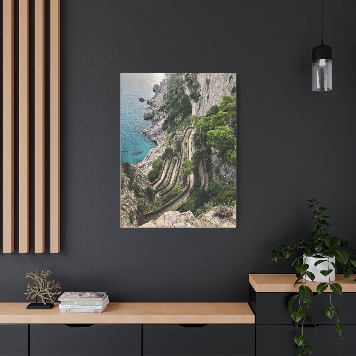 Via Krupp Pathway Capri, Italy Matte Canvas Print