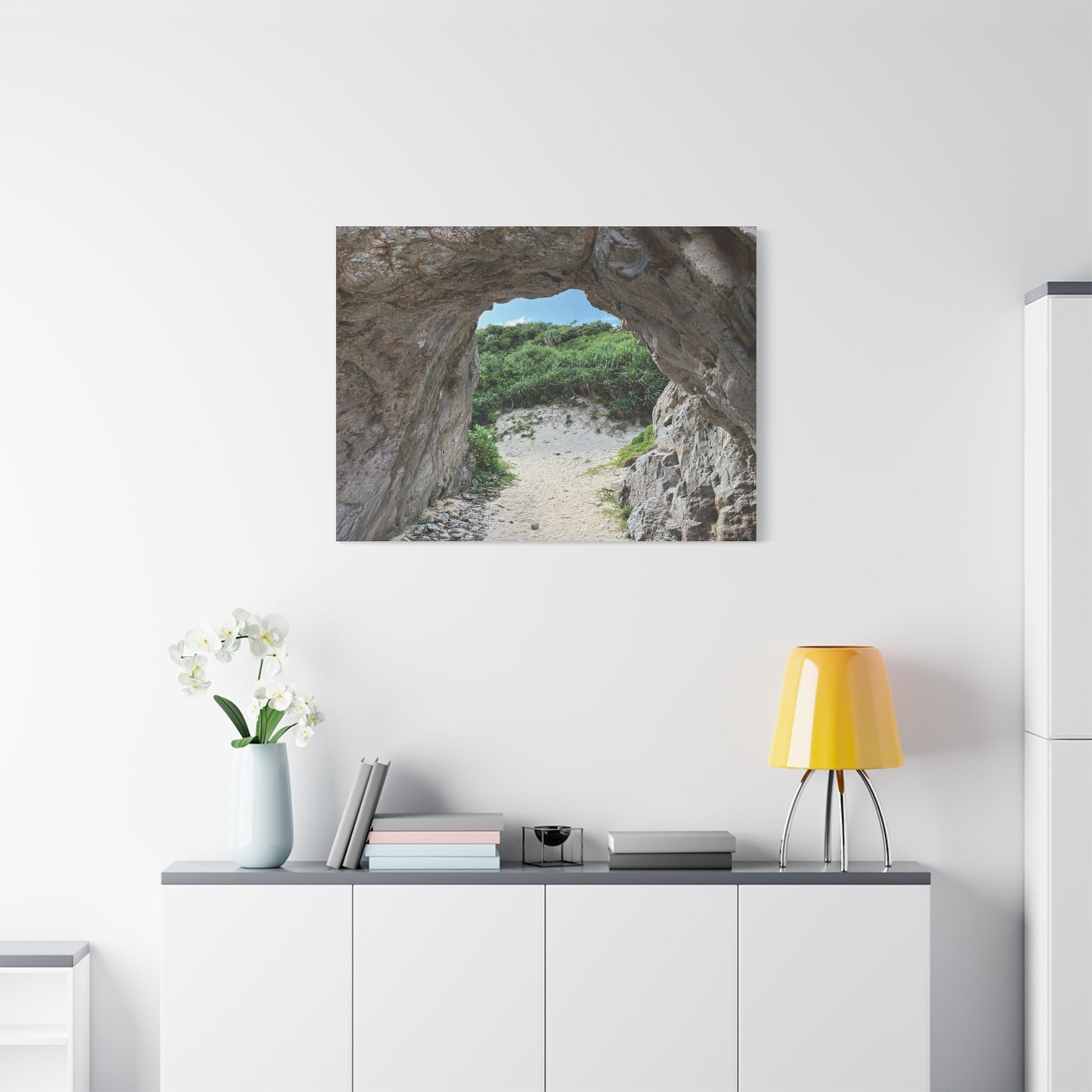 Tropical Aharen Beach in Tokashiki, Japan Matte Canvas Print