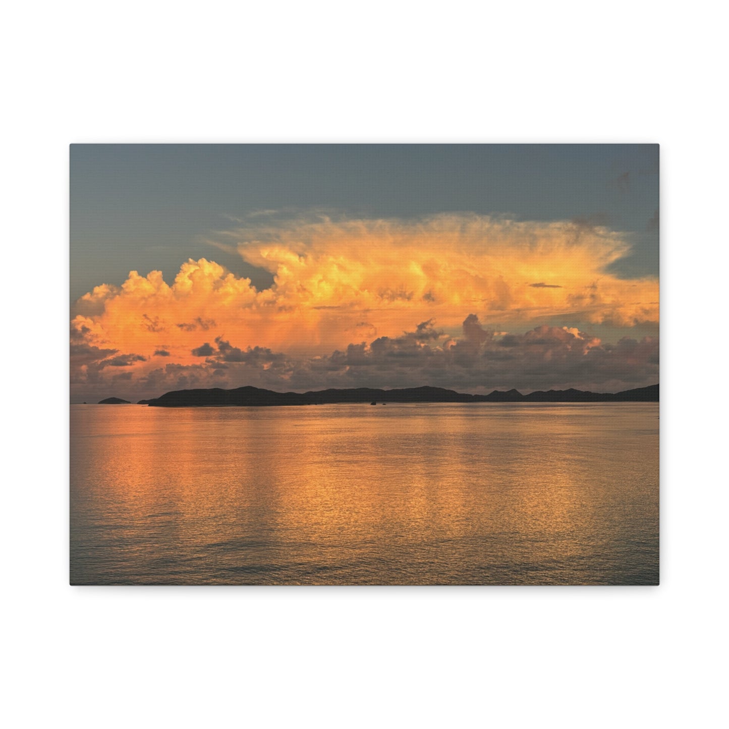 Sunrise over Aharen Beach Okinawa, Japan Matte Canvas Print