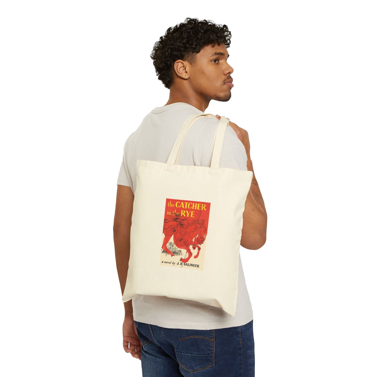 The Catcher in the Rye Classic Book Cover Tote Bag, Literary Bag, Classic Literature, Book Lover Bag