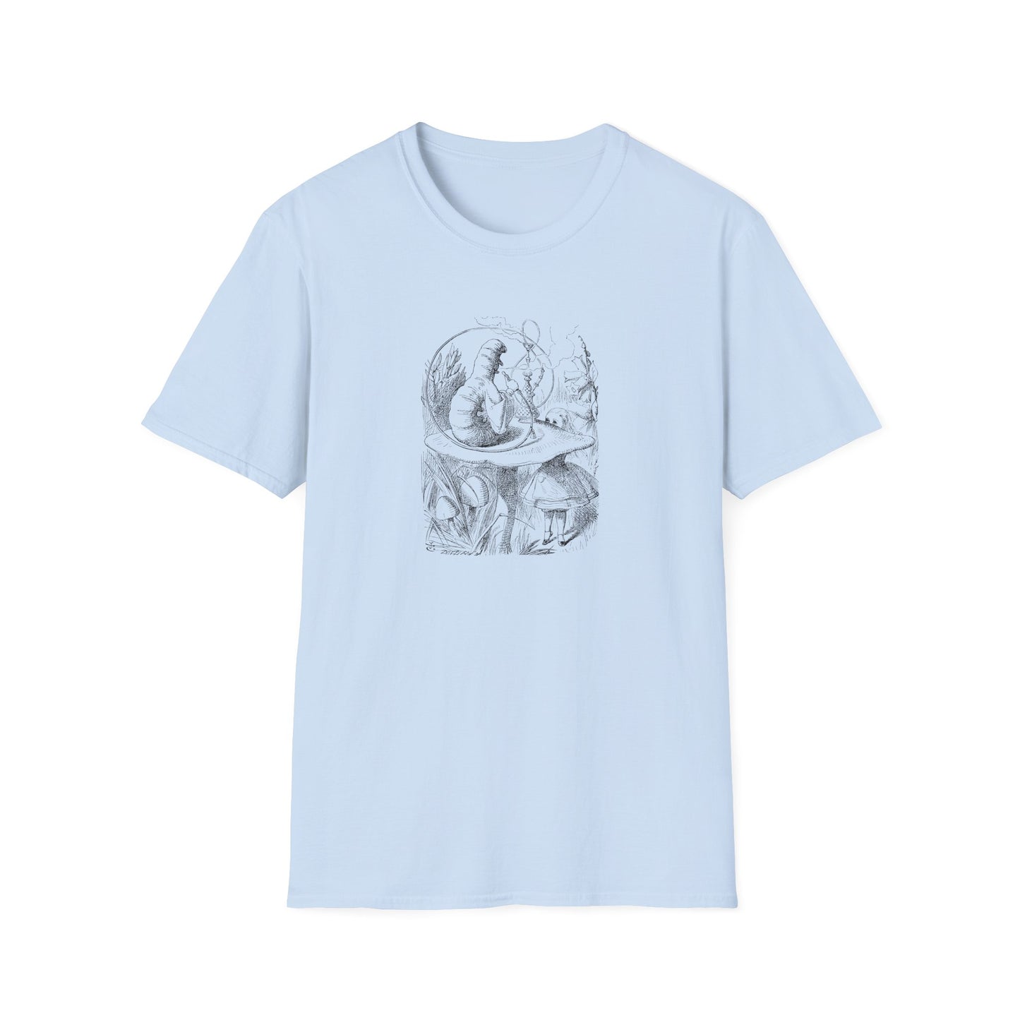 Alice and the Caterpillar, Alice in Wonderland Crewneck T-Shirt