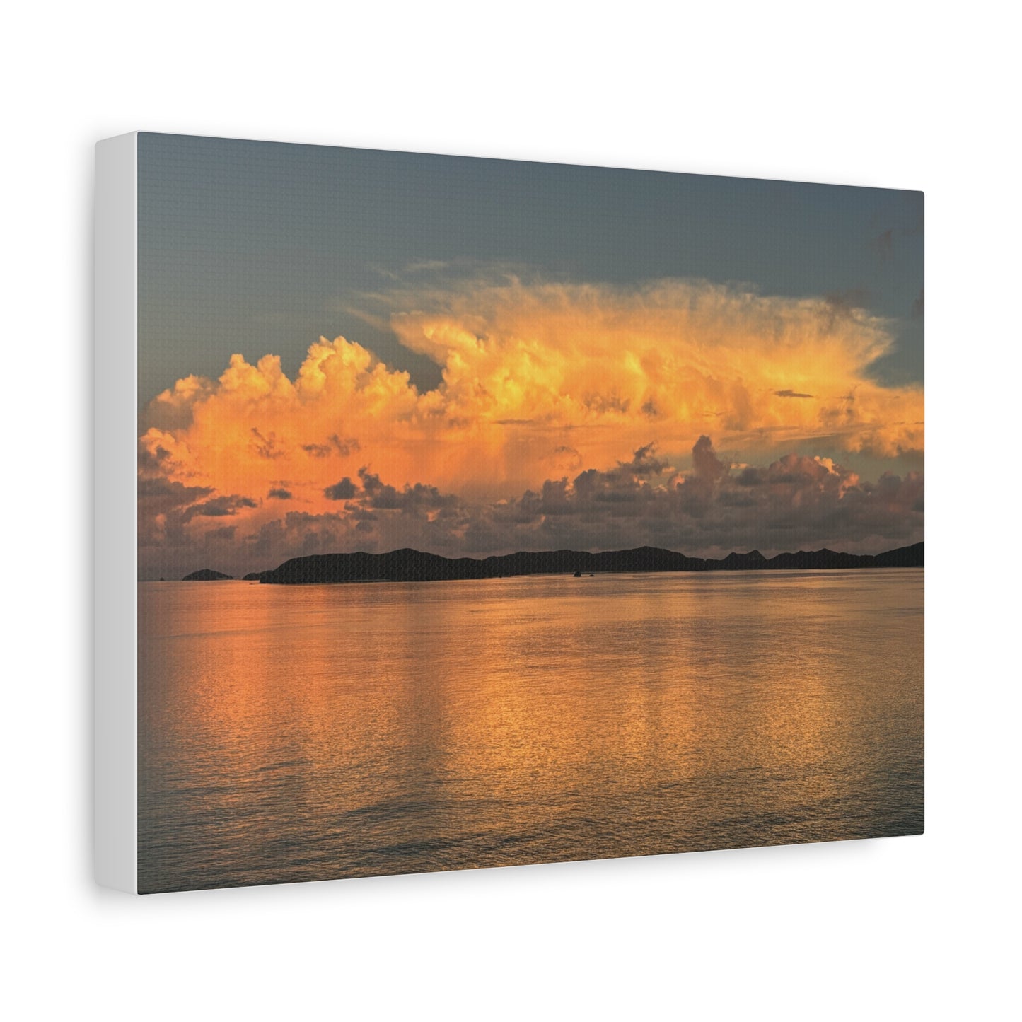 Sunrise over Aharen Beach Okinawa, Japan Matte Canvas Print