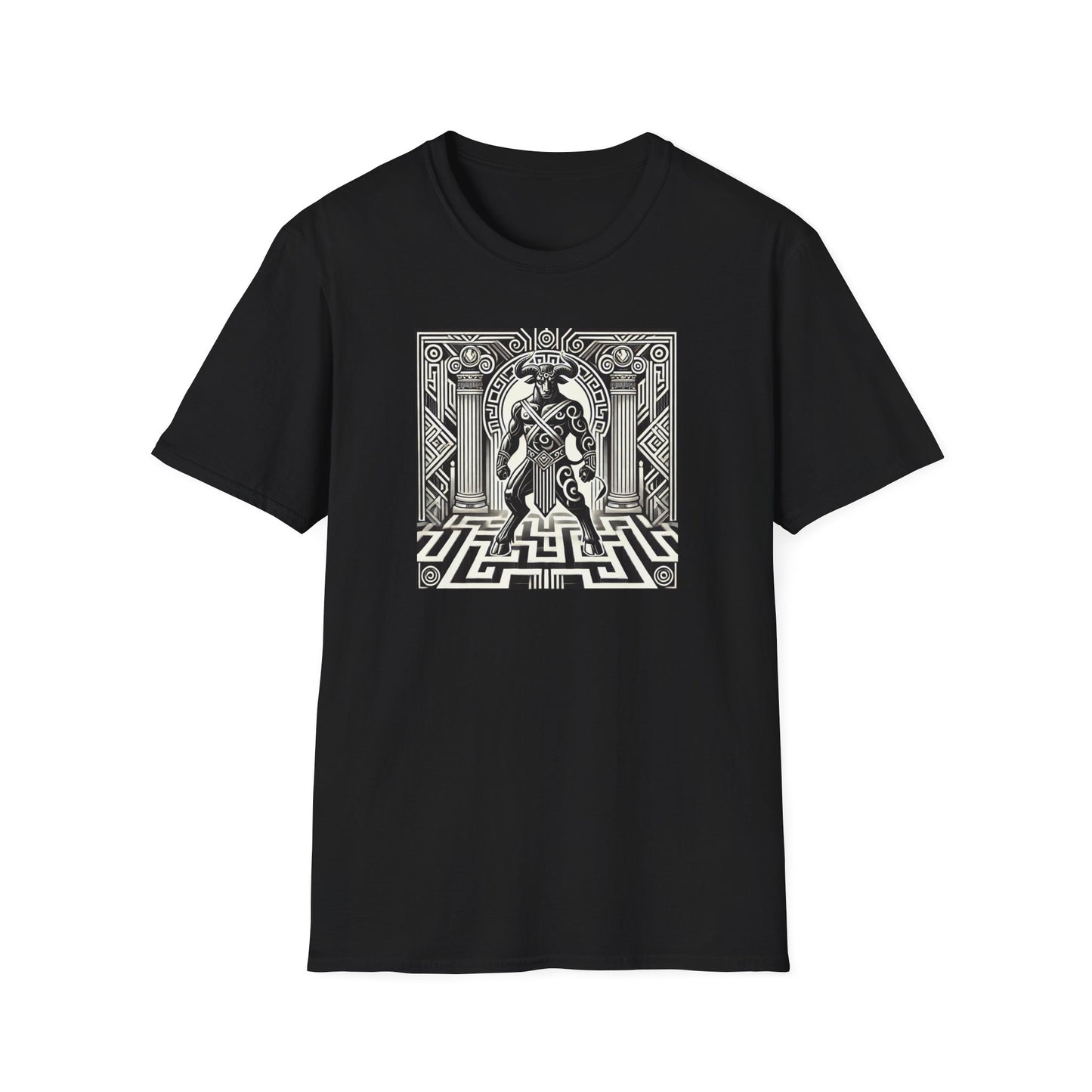 Minotaur in the Labyrinth Crewneck T-Shirt