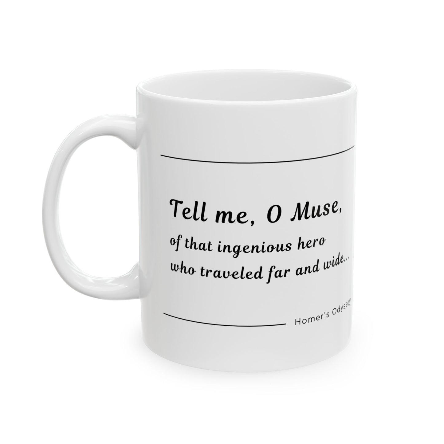 The Odyssey: Ingenious Hero Quote Ceramic Mug