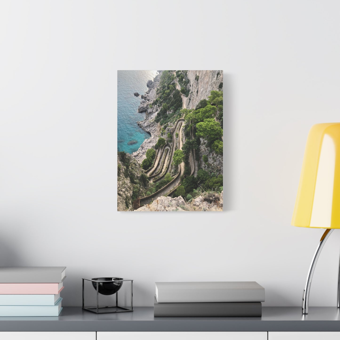 Via Krupp Pathway Capri, Italy Matte Canvas Print