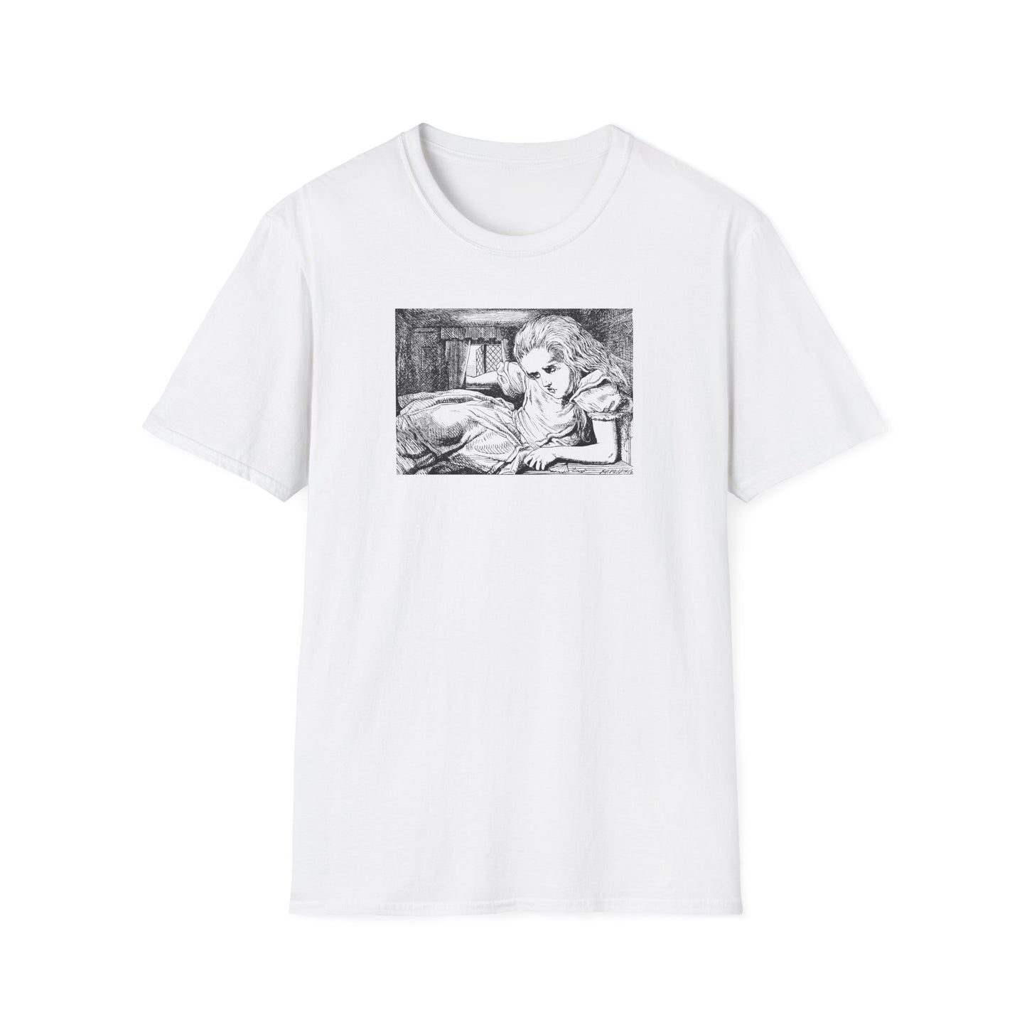 Alice Stuck in the White Rabbit's House, Alice in Wonderland Crewneck T-Shirt